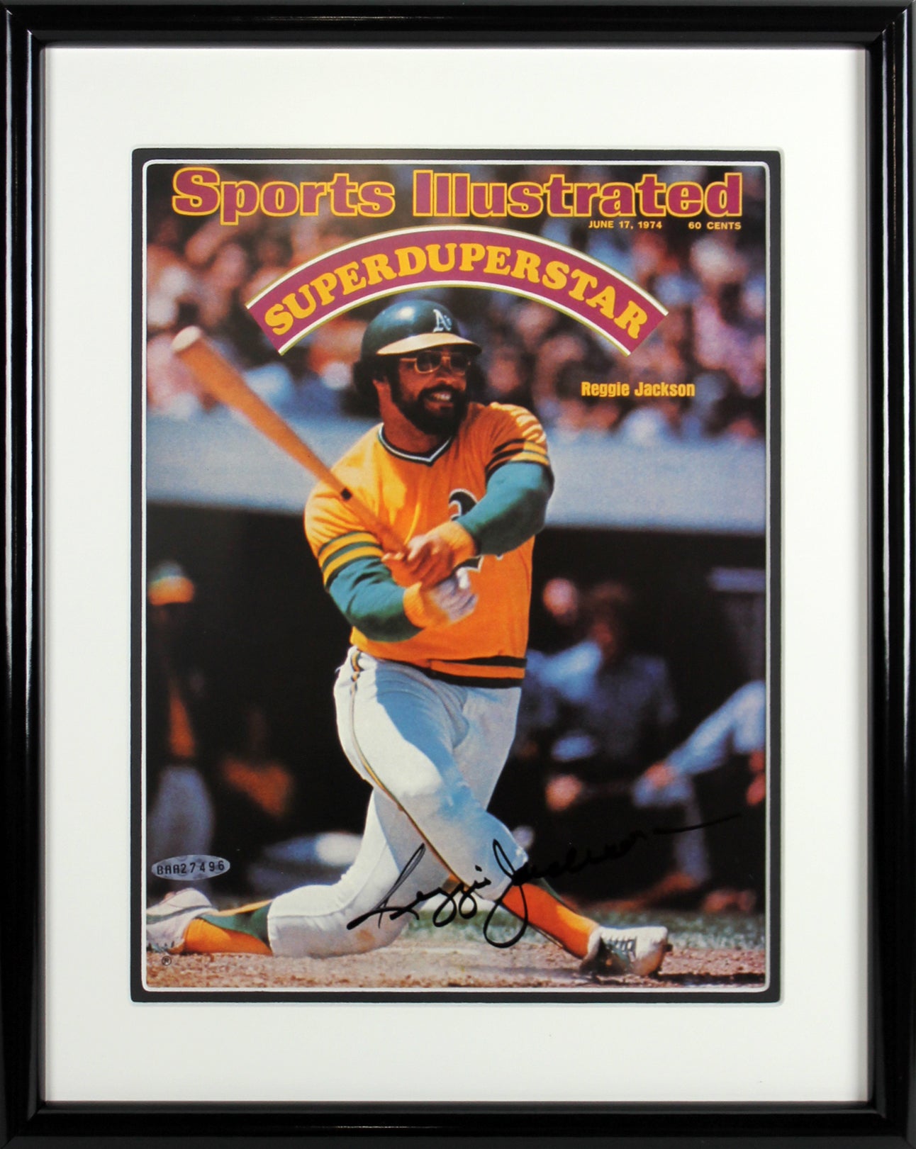 Athletics Reggie Jackson Signed & Framed Sports Illustrated Cover UDA #BAA27496