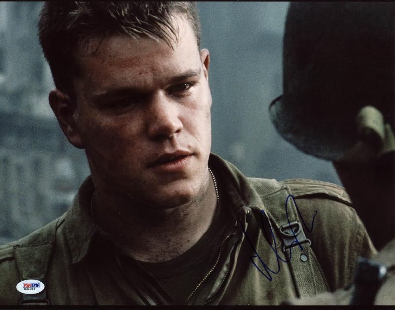 Matt Damon Saving Private Ryan Signed Authentic 11X14 Photo PSA/DNA #X31055