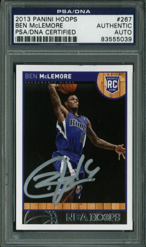 Kings Ben Mclemore Authentic Signed Card 2013 Panini Rc #267 PSA/DNA Slabbed