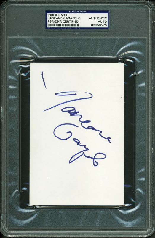 Janeane Garafolo Authentic Signed 4X6 Index Card Autographed PSA/DNA Slabbed