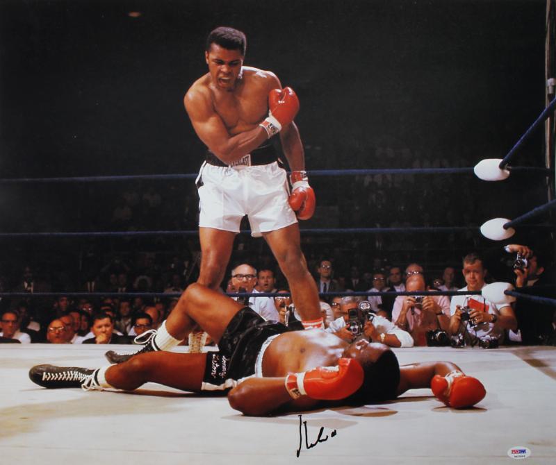 Muhammad Ali Authentic Signed 20X24 Photo Vs Sonny Liston PSA/DNA ITP #4A53069