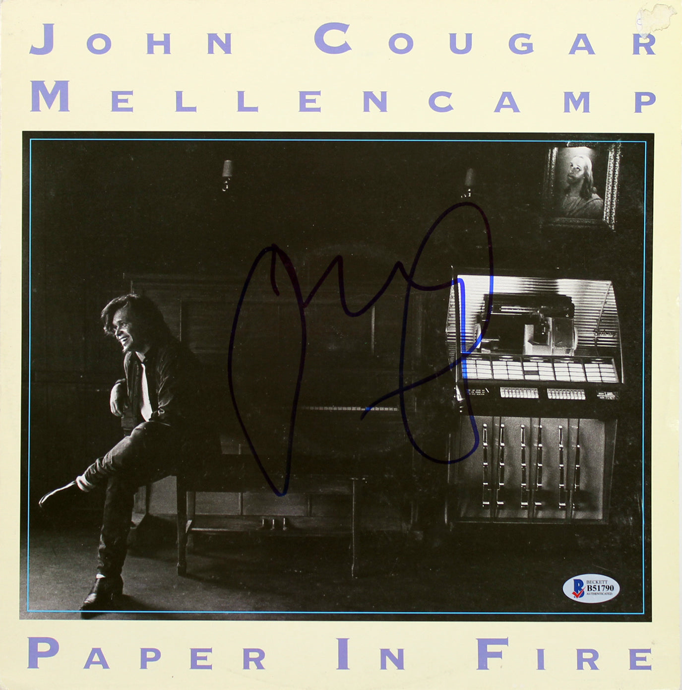 John Mellencamp Authentic Signed Paper In Fire Album Flat BAS #B51790