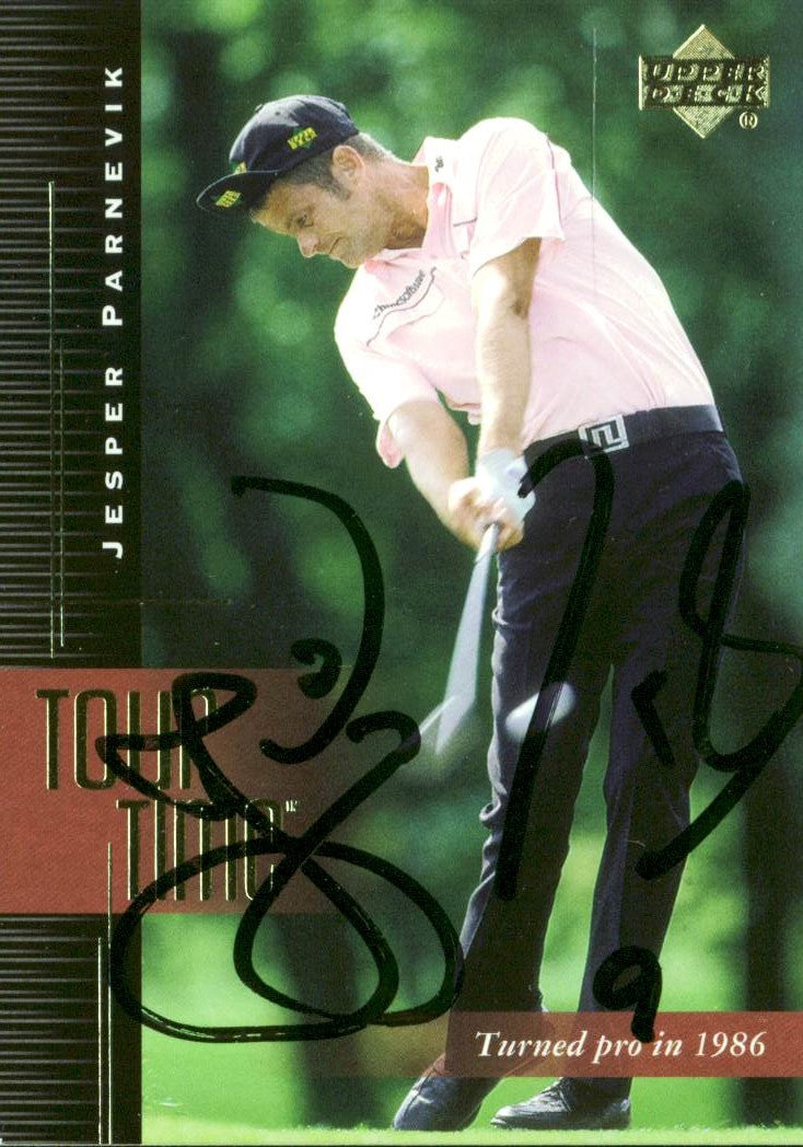 Jesper Parnevik Authentic Signed Card 2001 Upper Deck Golf Tour Time #184 w/ COA