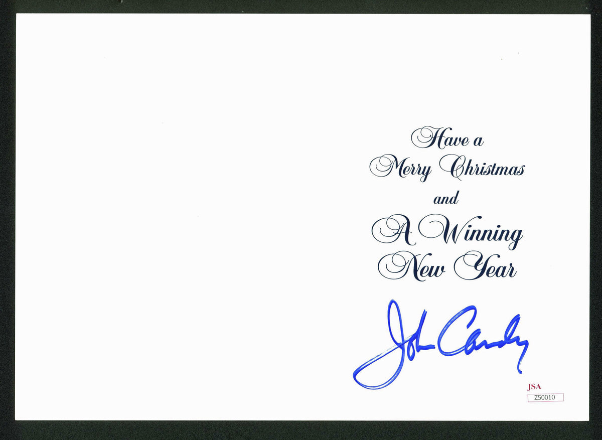 John Candy Authentic Signed 5x7 Christmas Card Autographed JSA #Z50010