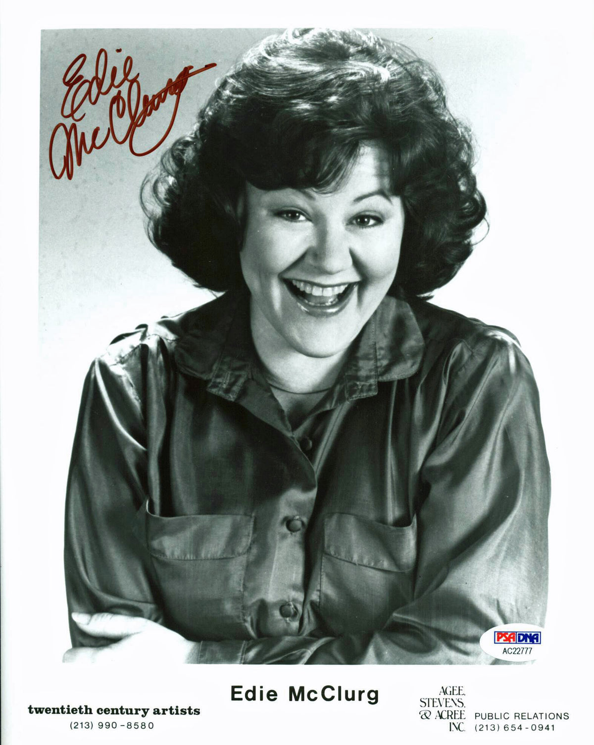 Edie McClurg Ferris Bueller's Day Off "Grace" Signed 8X10 Photo PSA/DNA #AC22777