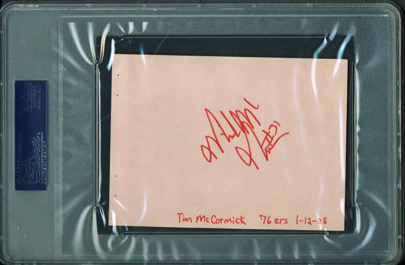 76Ers Andrew Toney Signed 4.25X5.75 Album Page Autographed PSA/DNA Slabbed