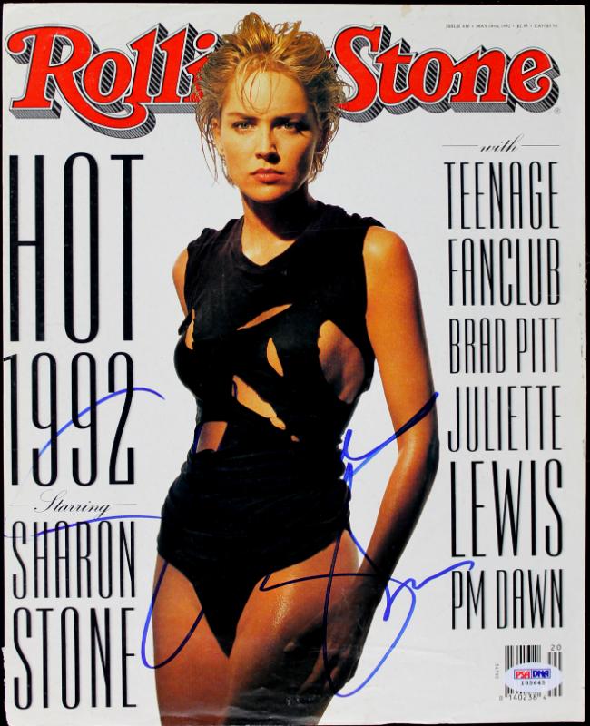 Sharon Stone Authentic Signed Rolling Stone Magazine Cover PSA/DNA #I85645