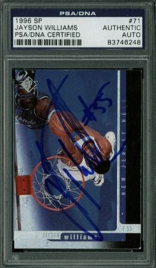 Nets Jayson Williams Authentic Signed Card 1996 Sp #71 PSA/DNA Slabbed