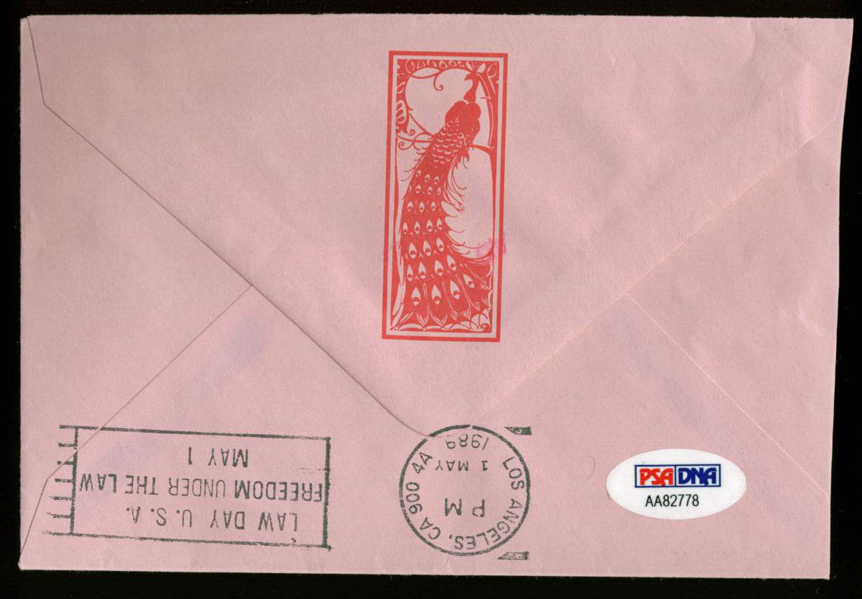 Grace Slick Jefferson Starship Authentic Signed 4x6 1989 Envelope PSA #AA82778