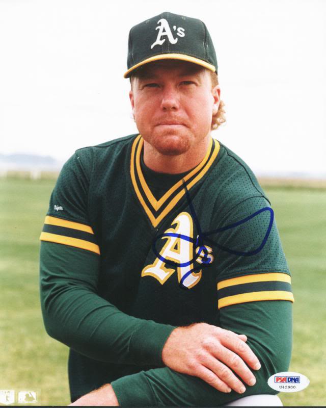 Athletics Mark Mcgwire Signed Authentic 8X10 Photo Autographed PSA/DNA #U42900