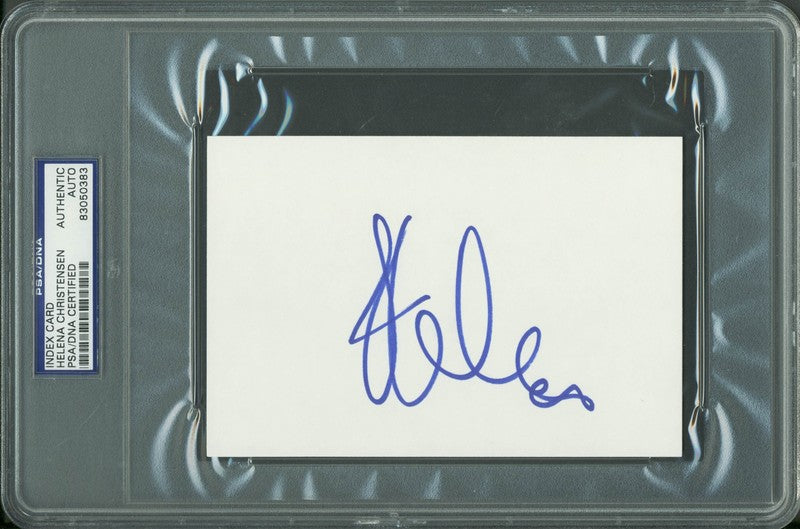 Helena Christensen Authentic Signed 4x6 Index Card Autographed PSA/DNA Slabbed 2