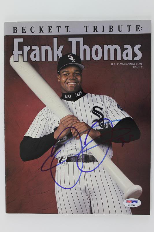 White Sox Frank Thomas Authentic Signed Beckett Tribute Magazine PSA/DNA #Q12346