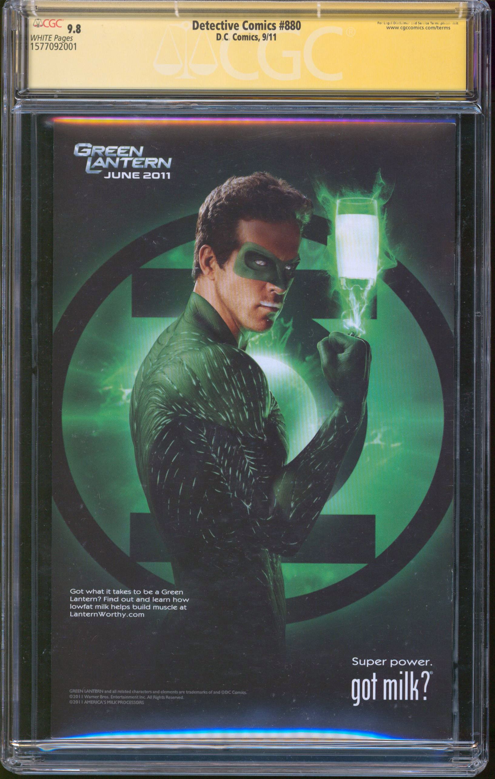 (3) Hamill Snyder & Jock DC Comics Signed Batman Detective Comics #880 Comic CGC