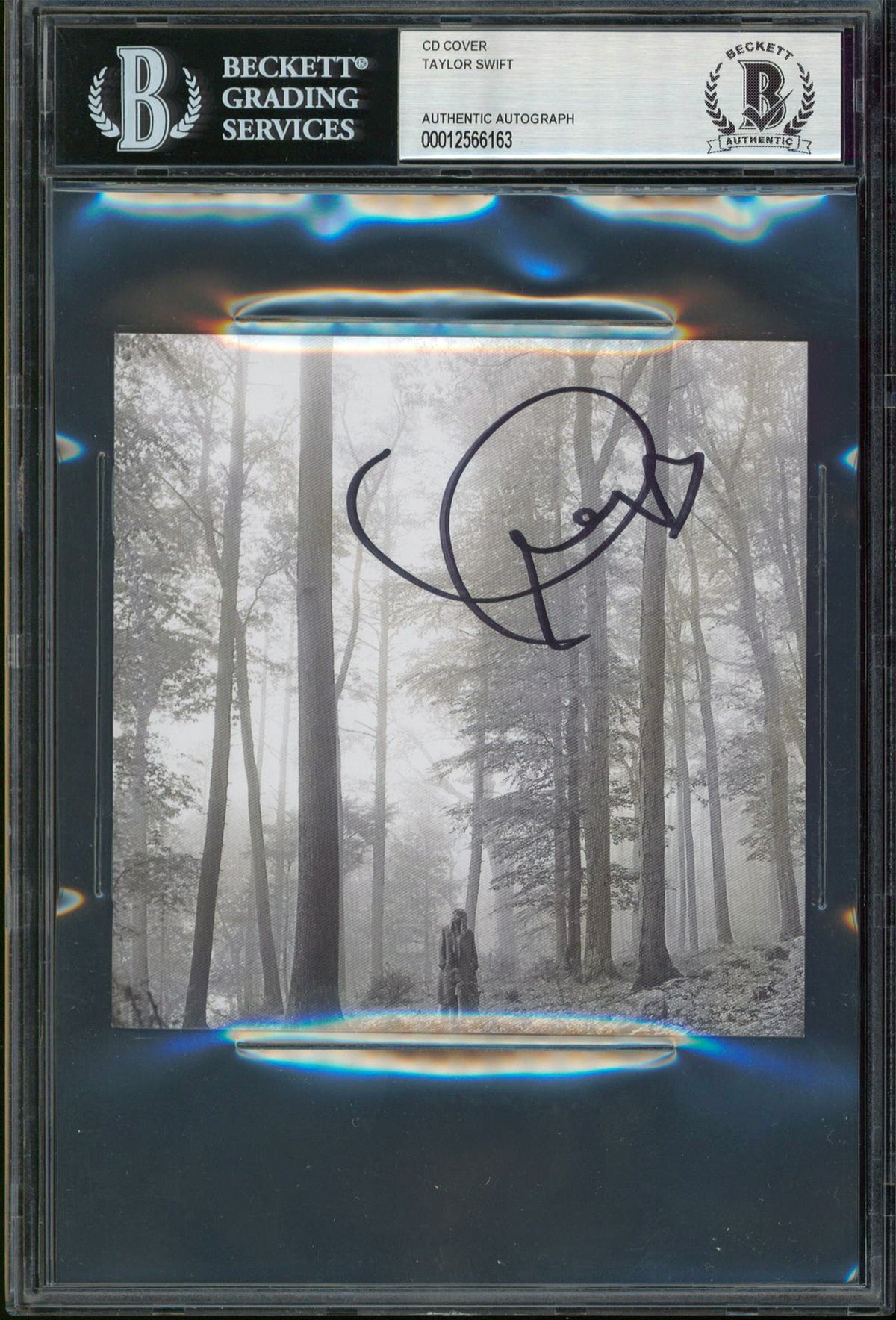 Taylor Swift Authentic Signed Folklore Cd Insert W/ Disk Autographed BAS Slabbed
