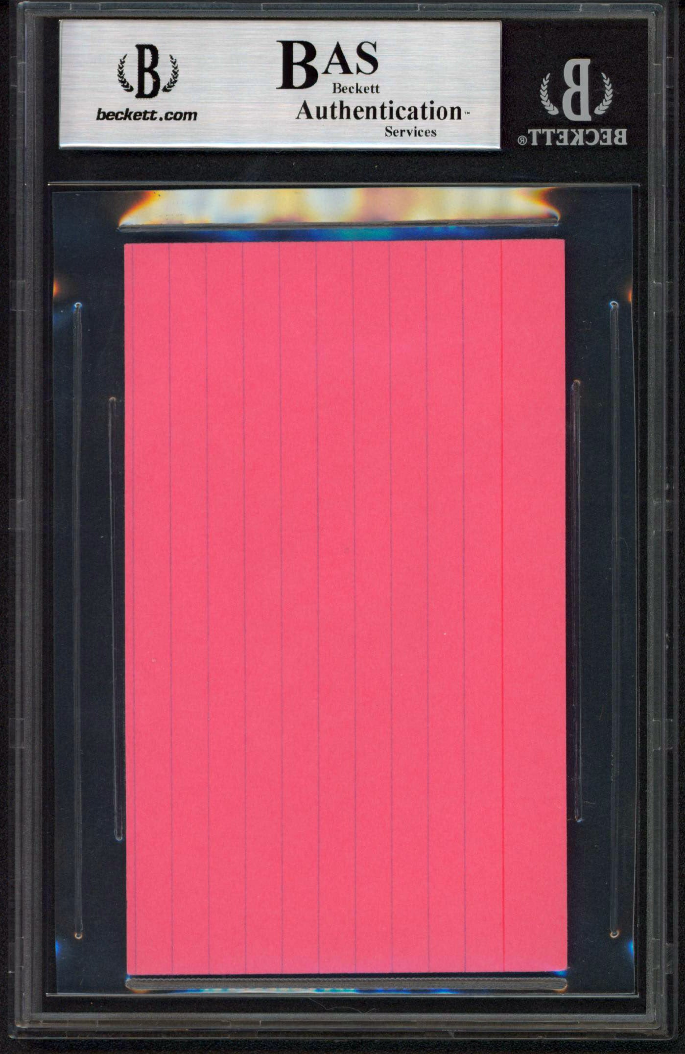 James Earl Jones Star Wars Authentic Signed 3x5 Index Card BAS Slabbed
