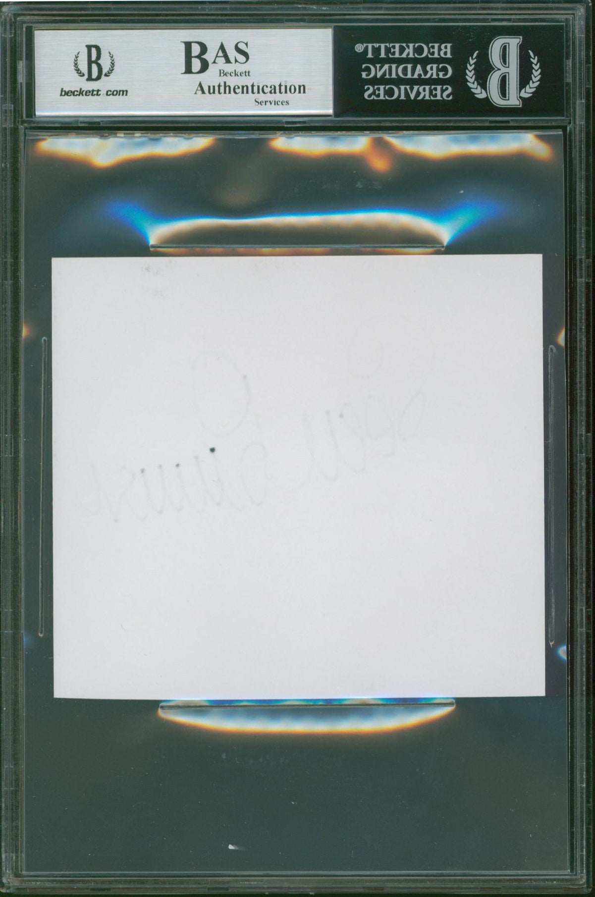 Sean Connery James Bond 007 Authentic Signed 4.5x5 Cut Signature BAS Slabbed