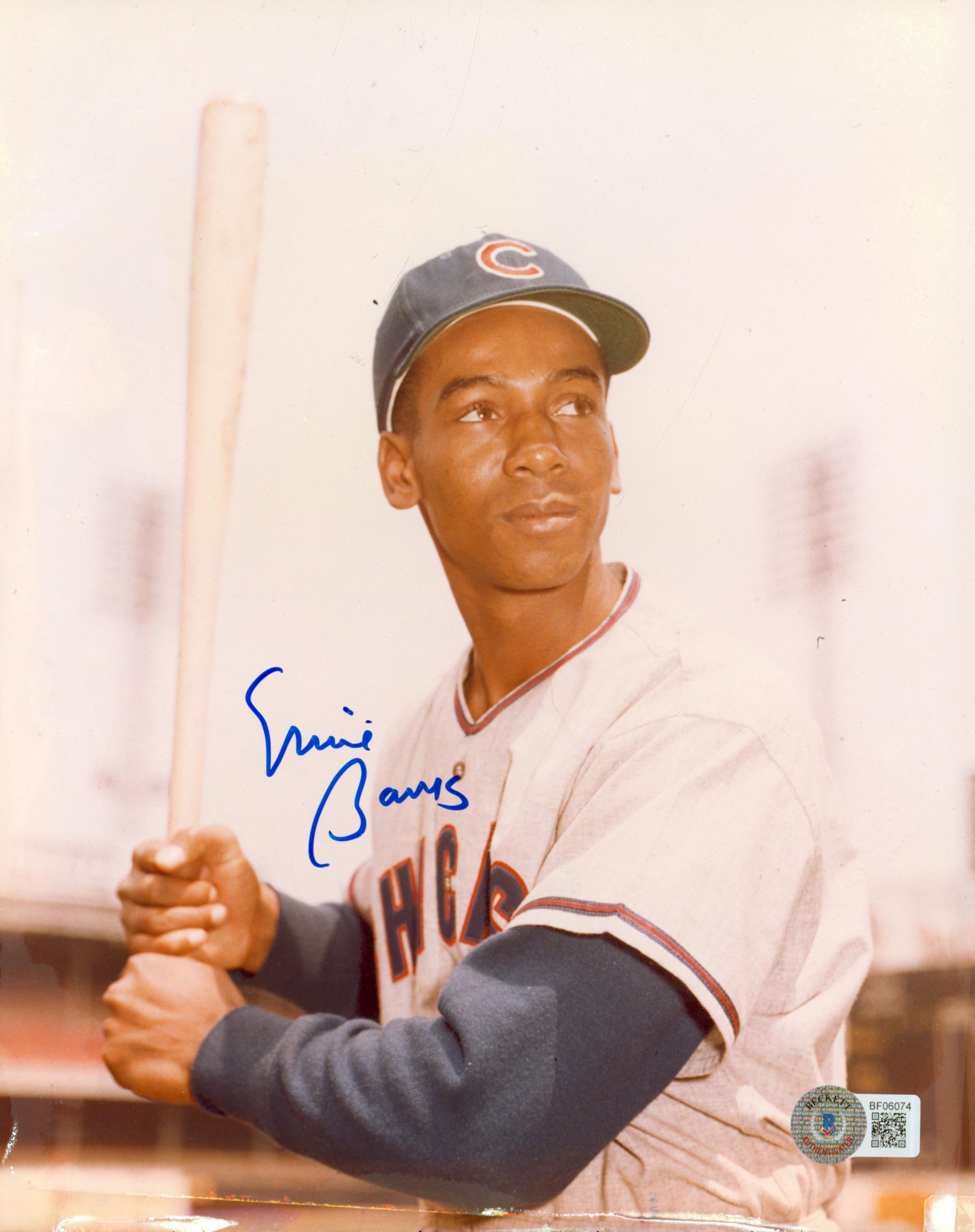 Cubs Ernie Banks Authentic Signed 8x10 Photo Autographed BAS #BF06074