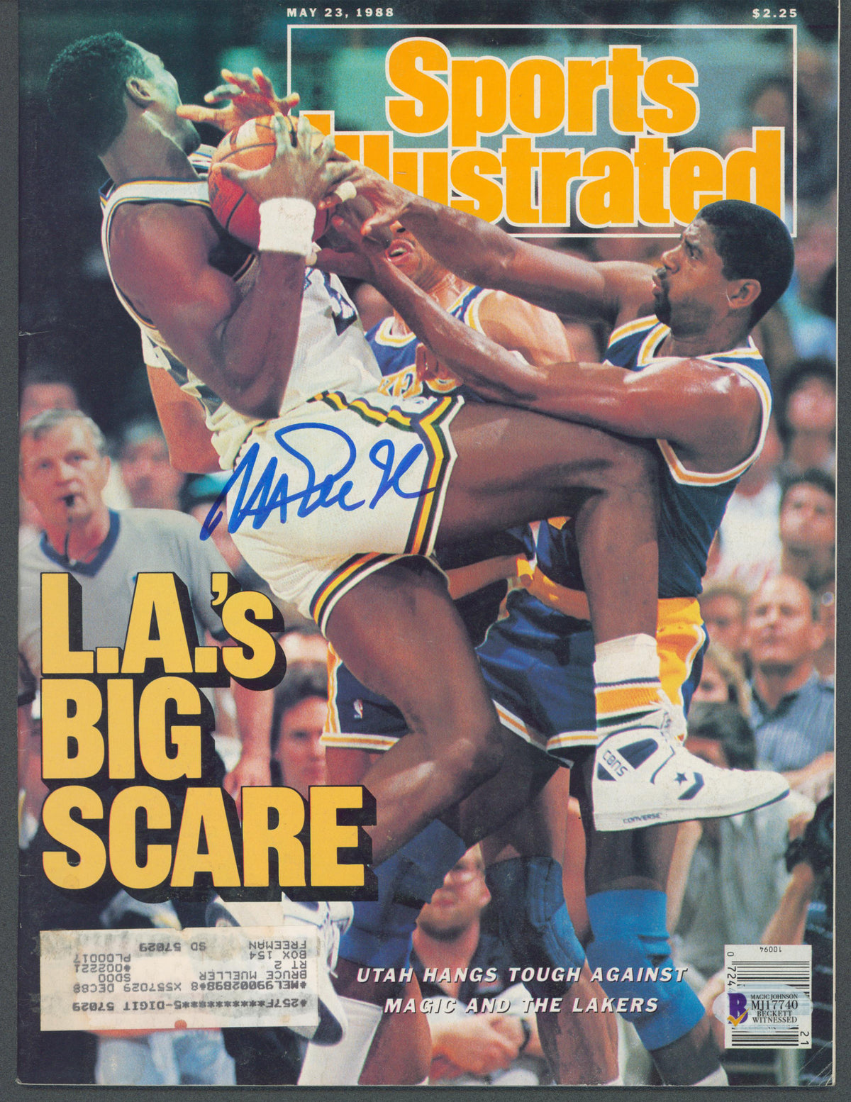 Lakers Magic Johnson Signed May 1988 Sports Illustrated Magazine BAS #MJ17740