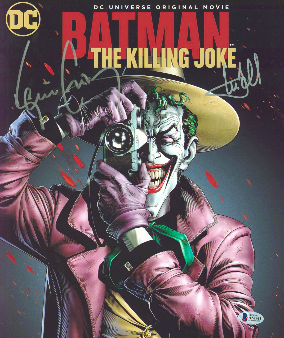 Mark Hamill & Kevin Conroy Batman the Killing Joke Signed 11x13 Photo BAS LOA