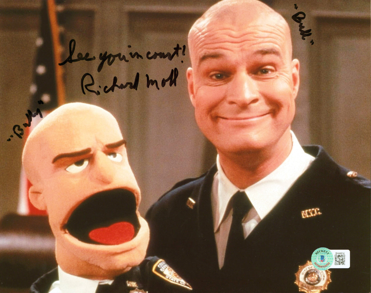 Richard Moll Night Court "See You In Court!" Signed 8x10 Photo BAS #BH44914