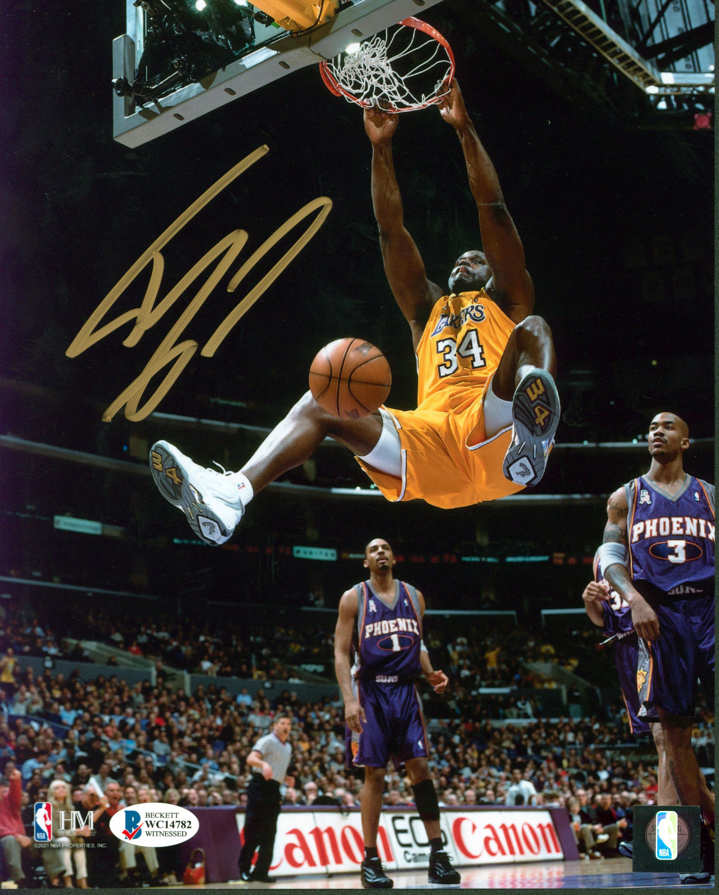 Lakers Shaquille O'Neal Authentic Signed 8x10 Vs Suns Photo Autographed BAS
