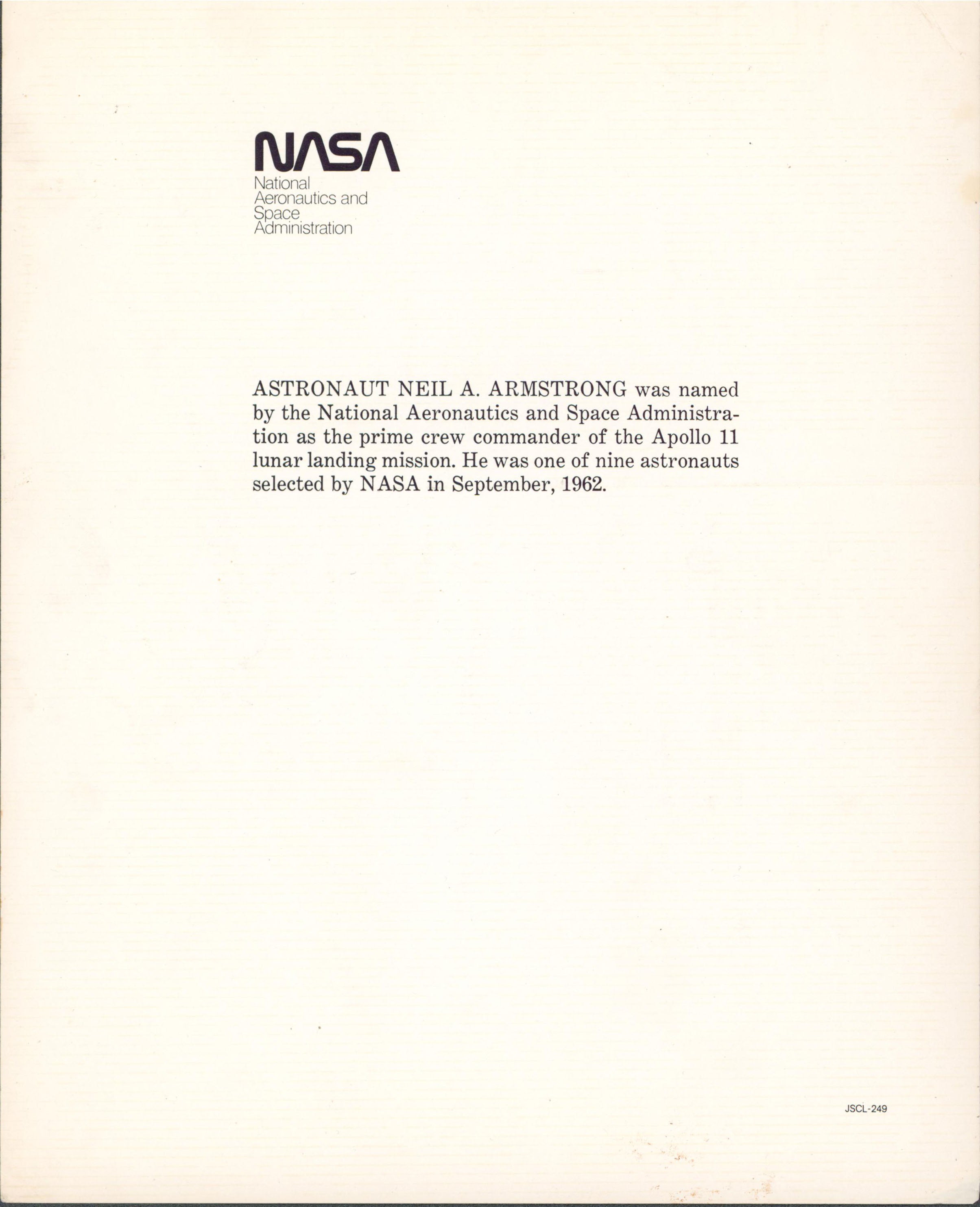 Neil Armstrong Apollo 11 Authentic Signed 8x10 Photo Autographed JSA #BB74822