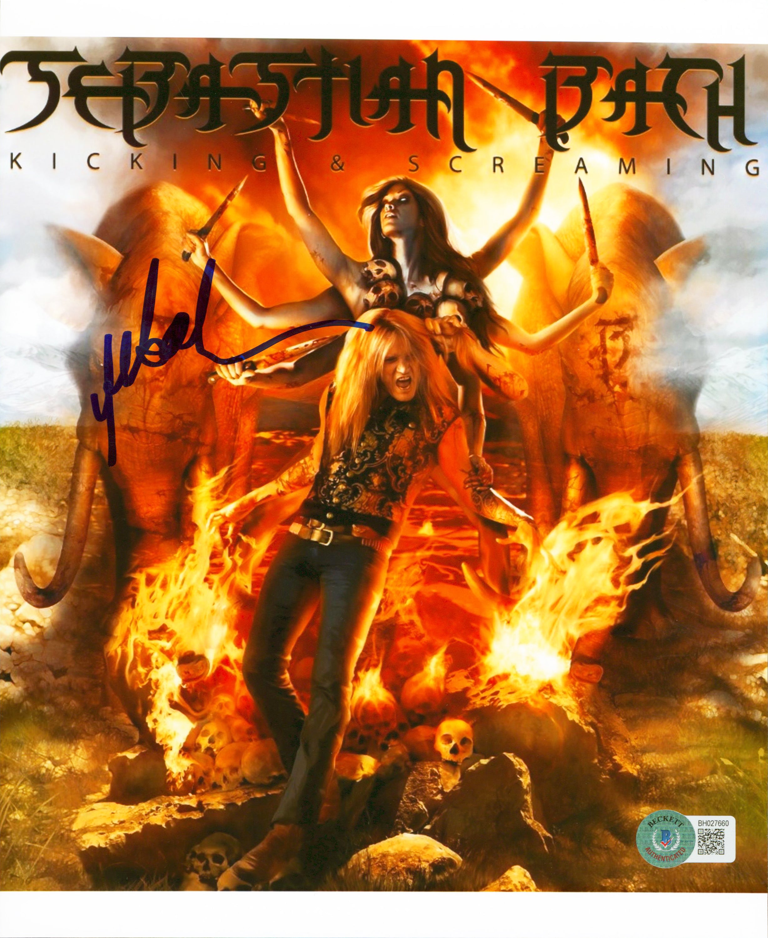 Sebastian Bach Skid Row Authentic Signed 8x10 Photo Autographed BAS #BH027660