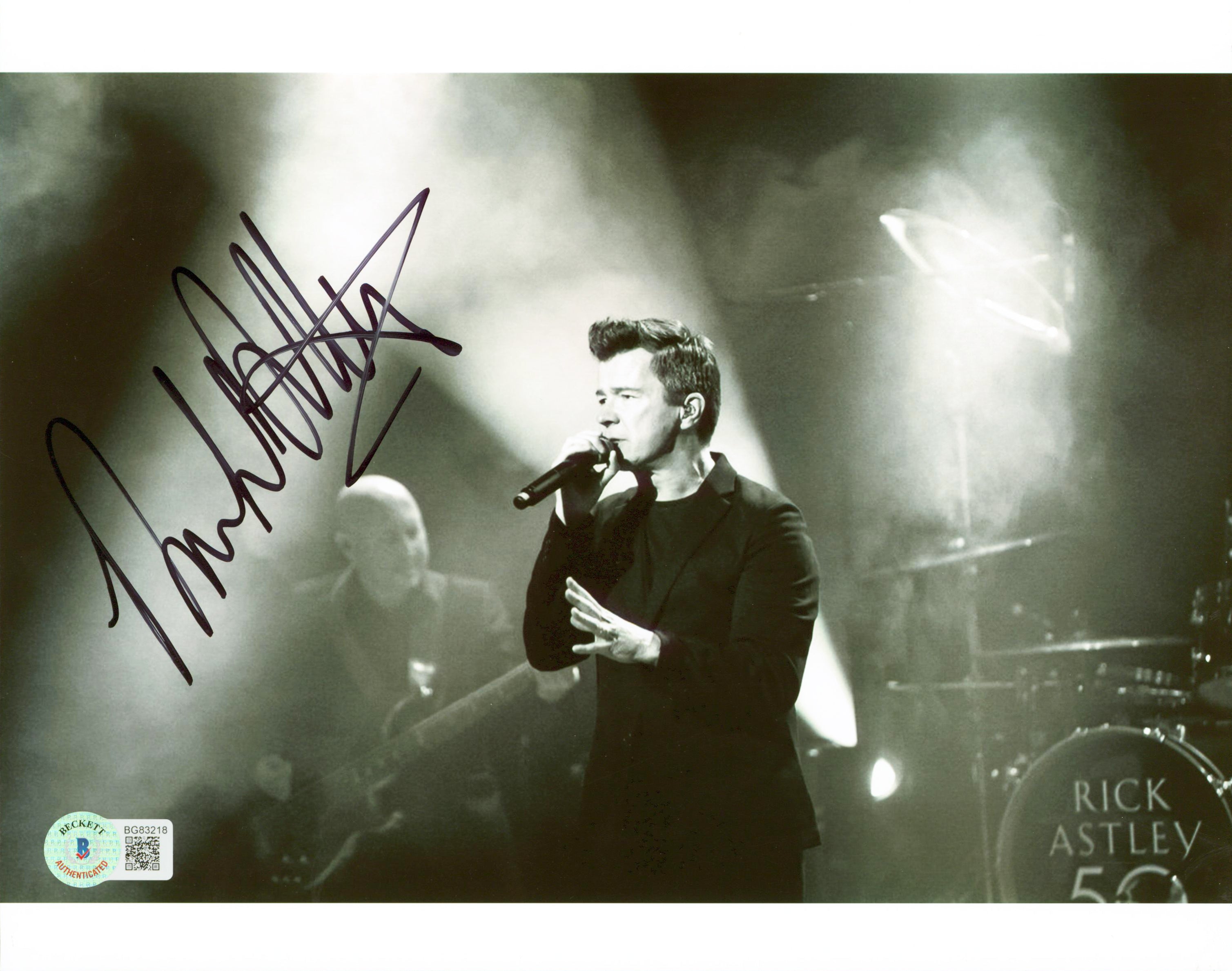 Rick Astley Authentic Signed 8x10 Black & White Photo Autographed BAS #BG83218