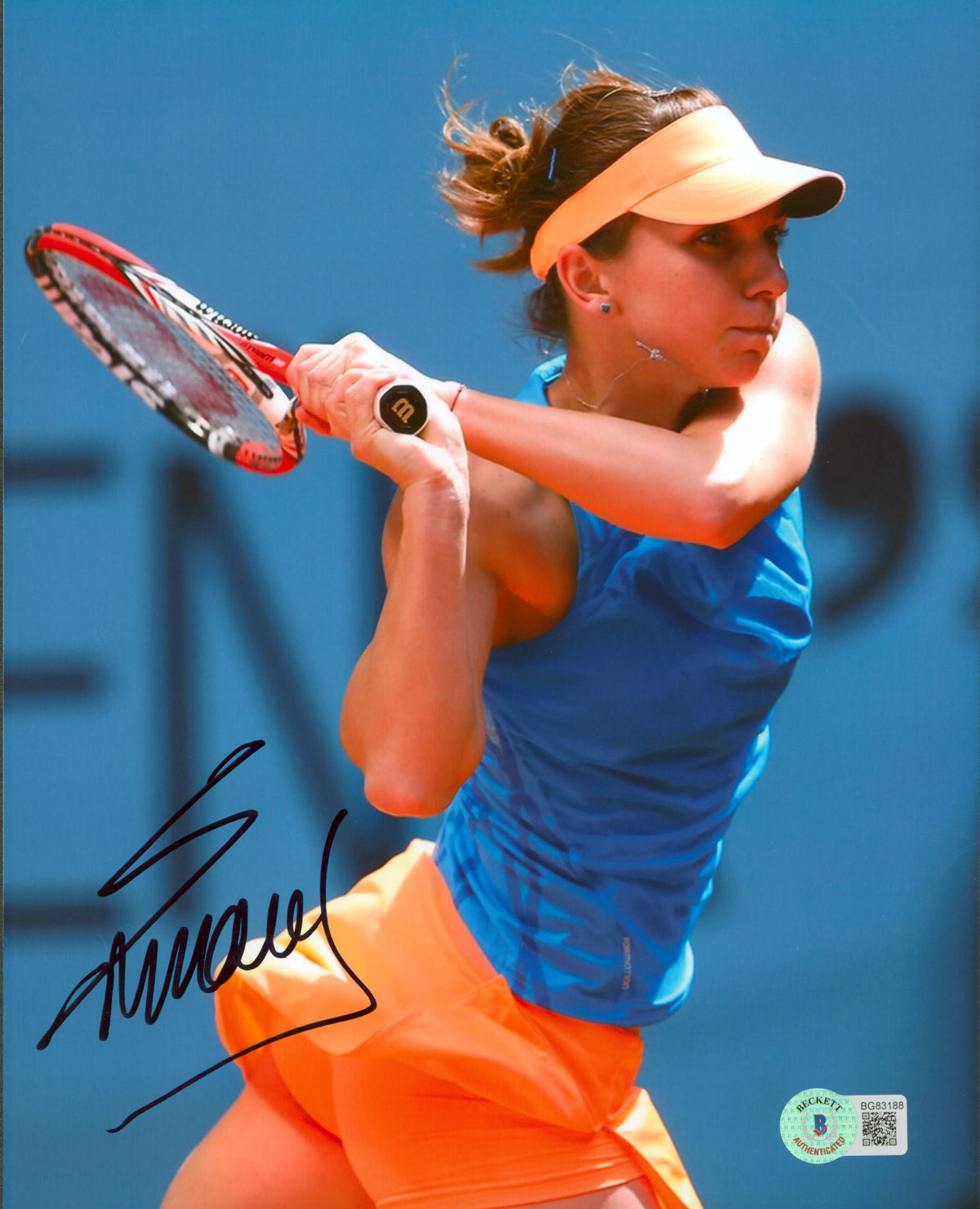 Simona Halep Authentic Signed 8x10 Photo Autographed BAS #BG83188