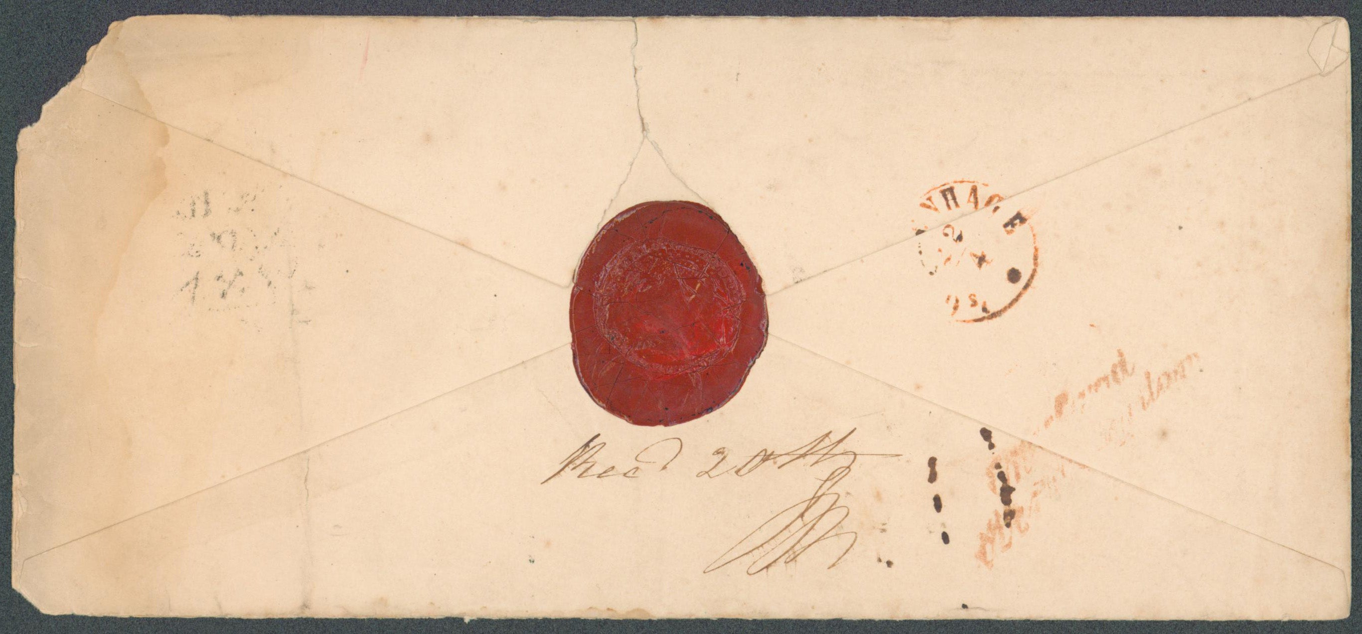 Millard Fillmore Authentic Signed 4x9 1852 Free Frank Envelope JSA #BB62356