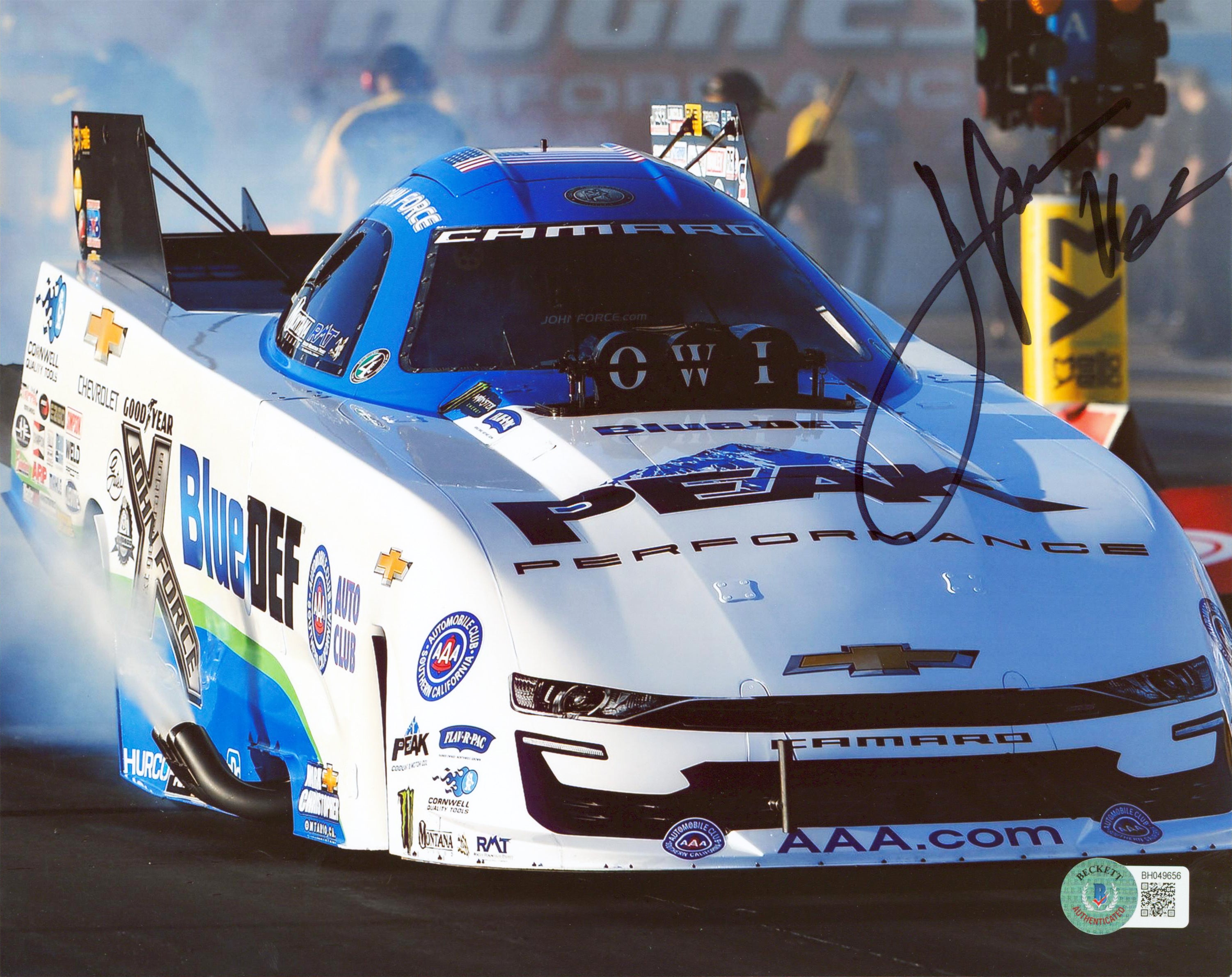 John Force Authentic Signed 8x10 Photo Autographed BAS #BH049656