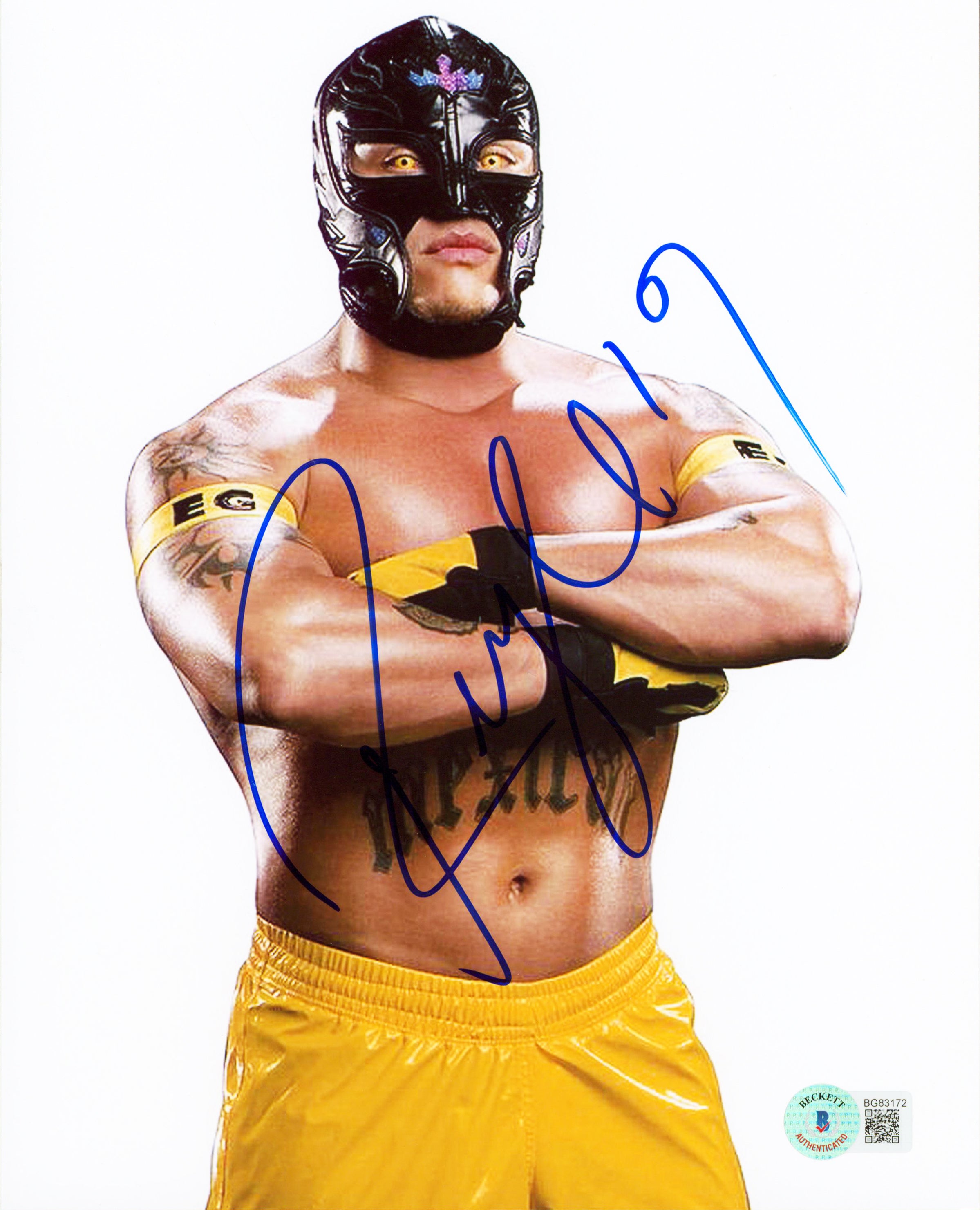 Rey Mysterio WWE Authentic Signed 8x10 Photo Autographed BAS #BG83172