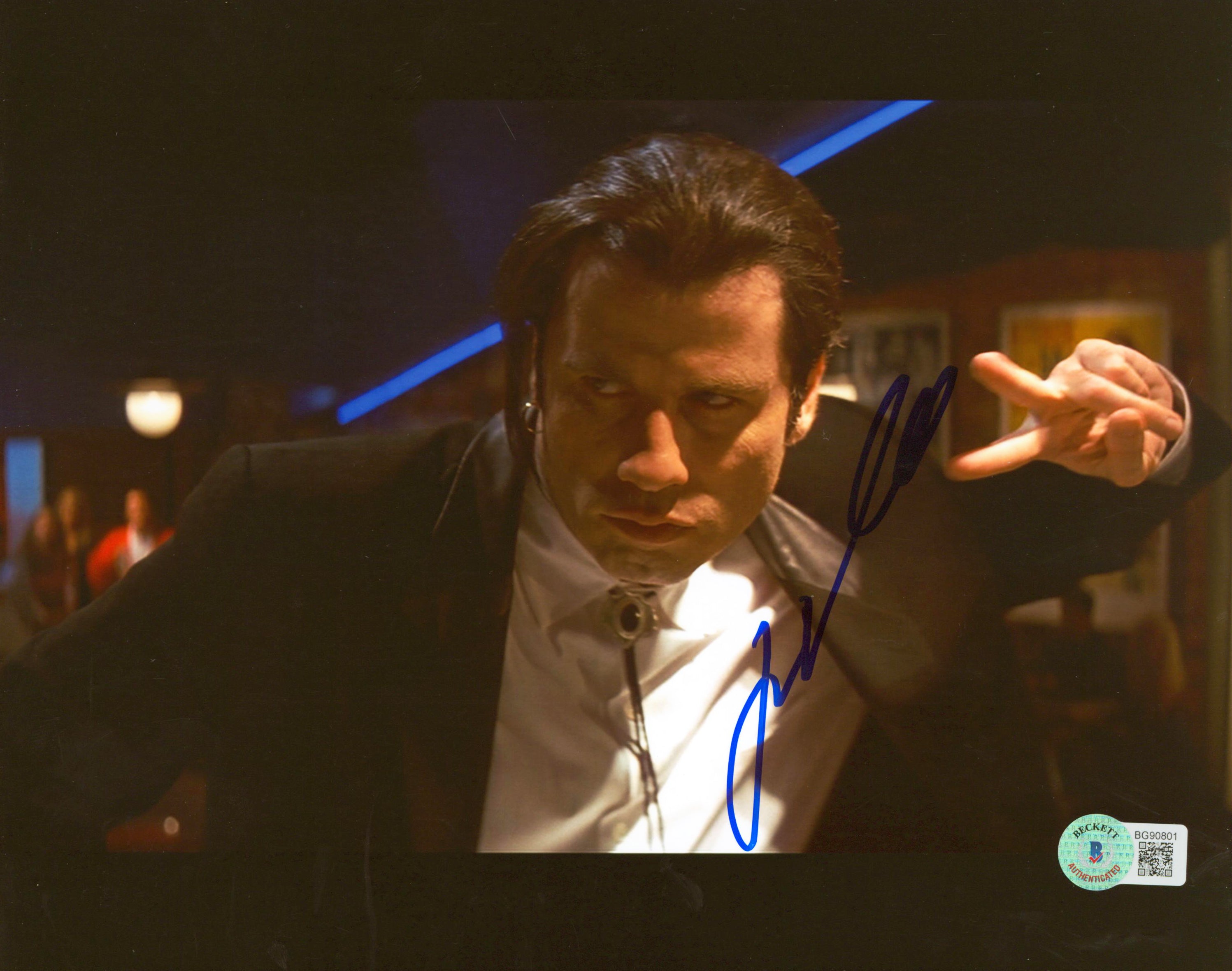 John Travolta Pulp Fiction Authentic Signed 8x10 Photo Autographed BAS #BG90801