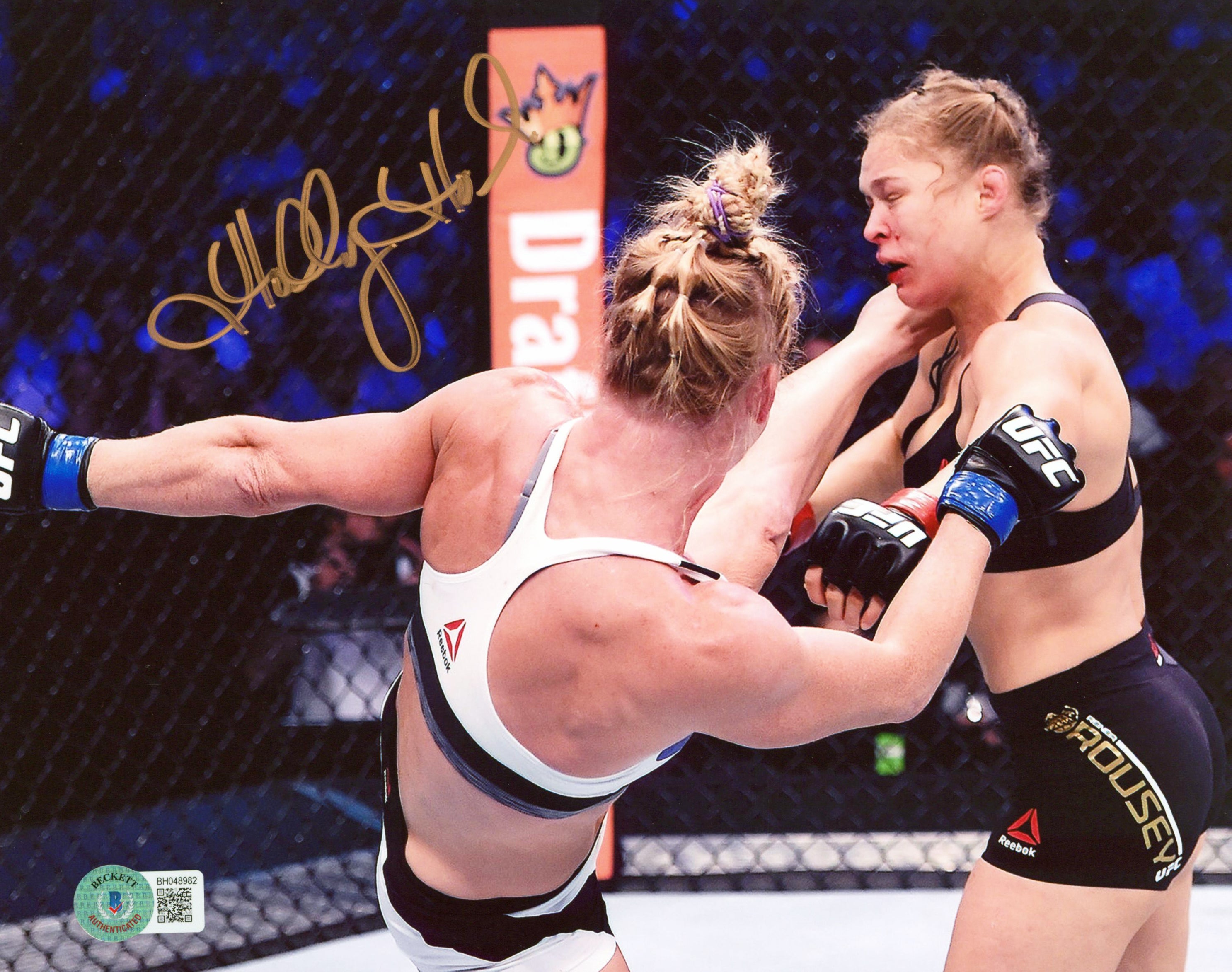Holly Holm UFC Authentic Signed 8x10 Photo Autographed BAS #BH048982
