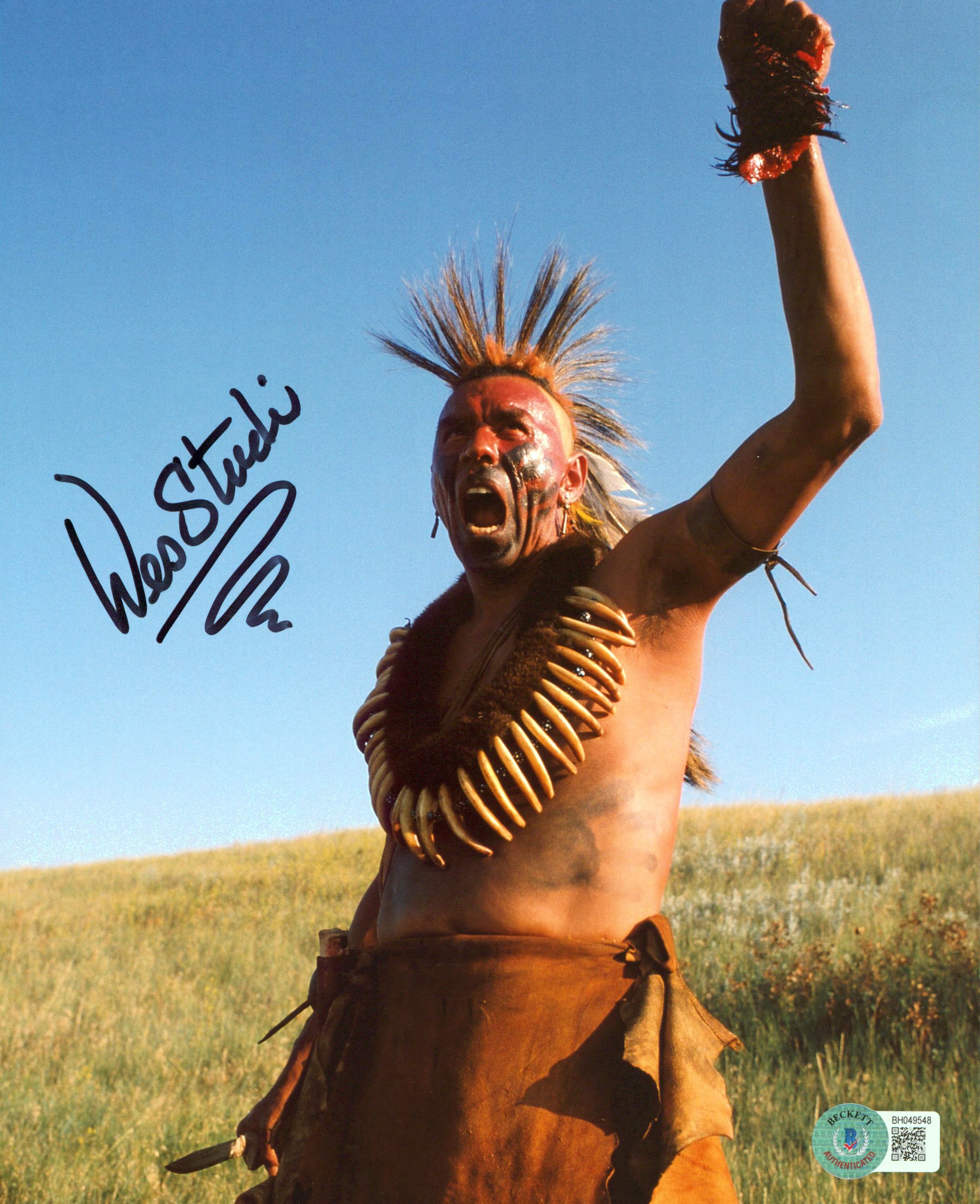 West Studi The Last of the Mohicans Authentic Signed 8x10 Photo BAS #BH049548