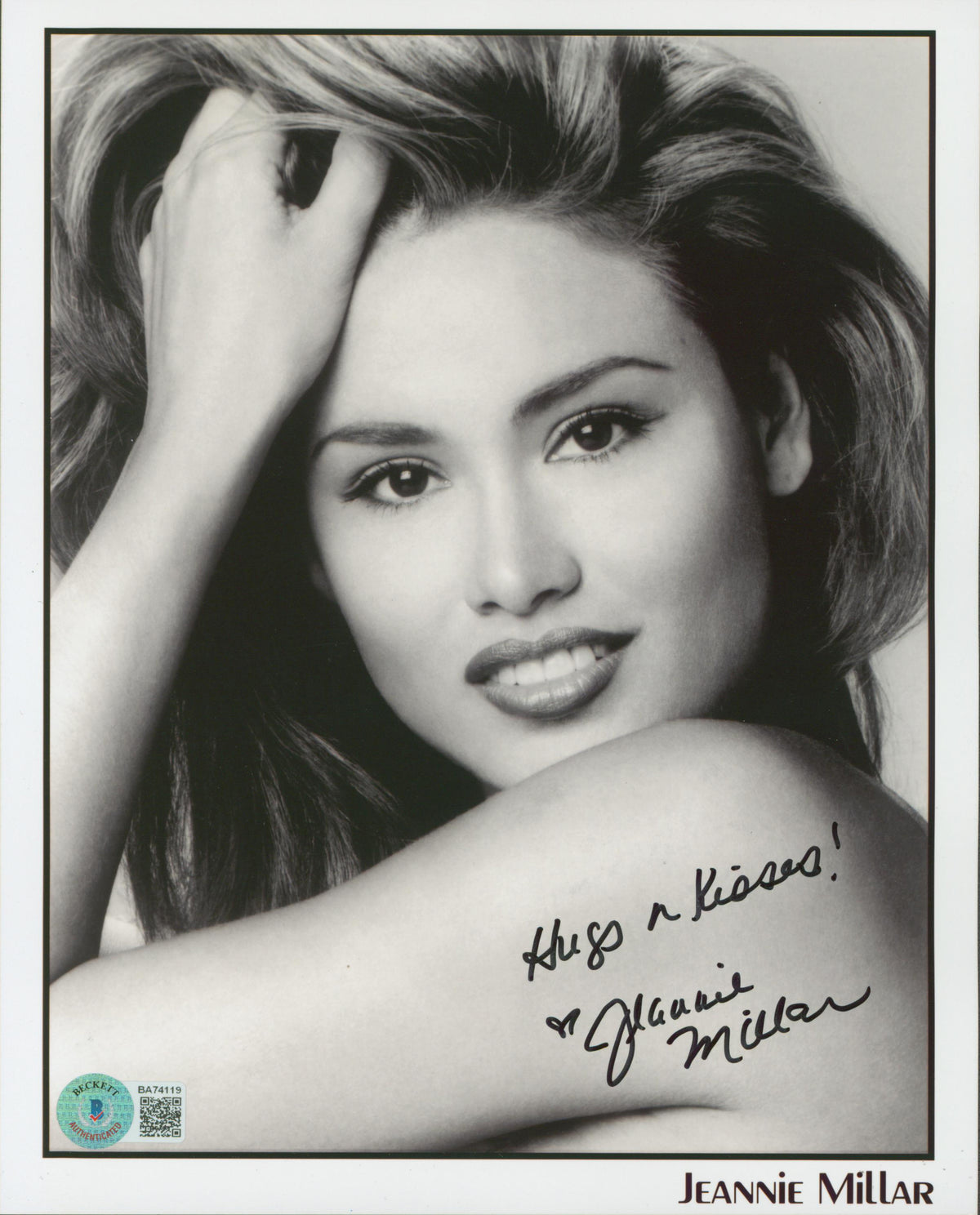 Jeannie Millar Playboy Hugs N Kisses Signed 8x10 Sexy Photo Deceased BAS BA74119