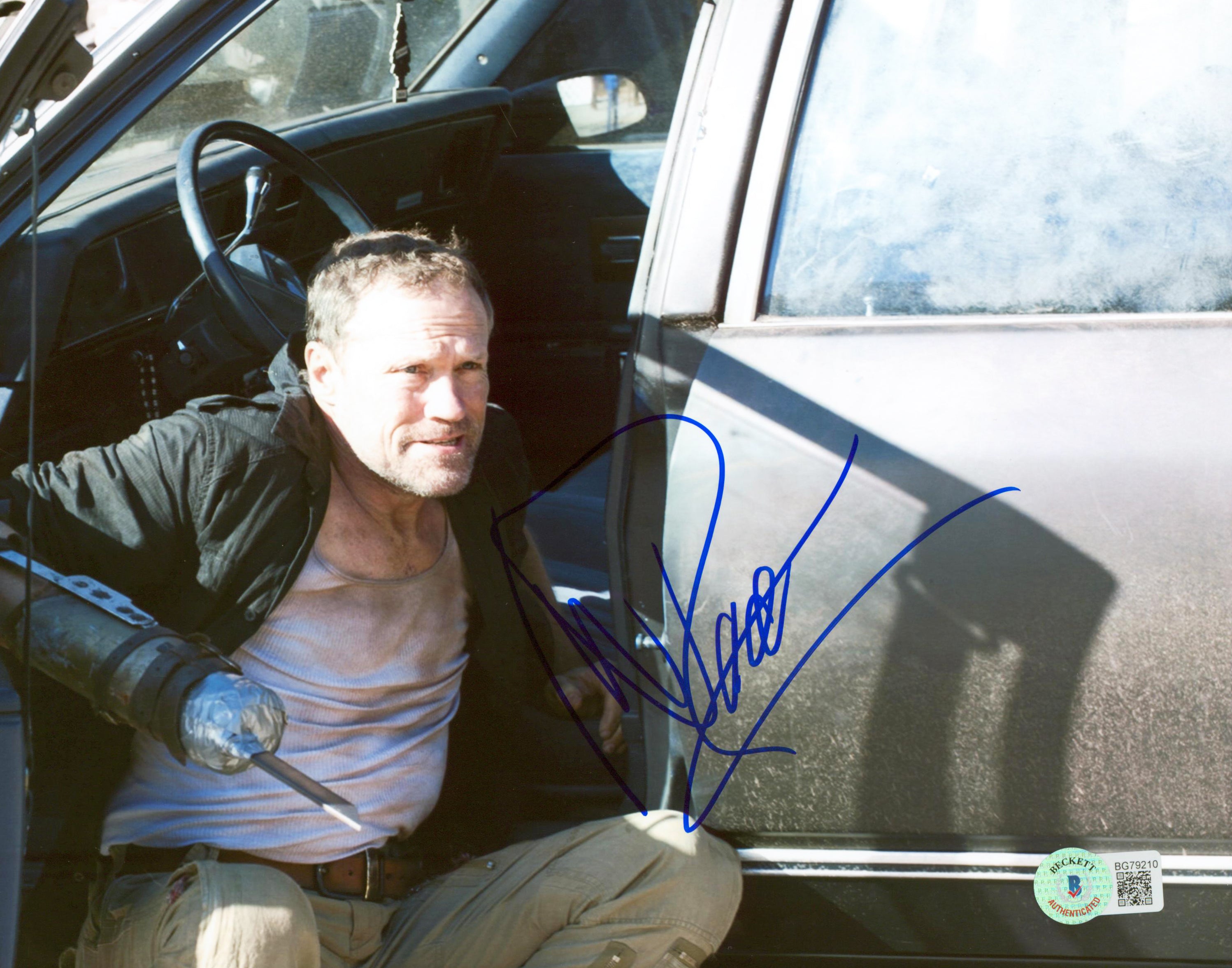 Michael Rooker The Walking Dead Authentic Signed 8x10 Photo BAS #BG79210