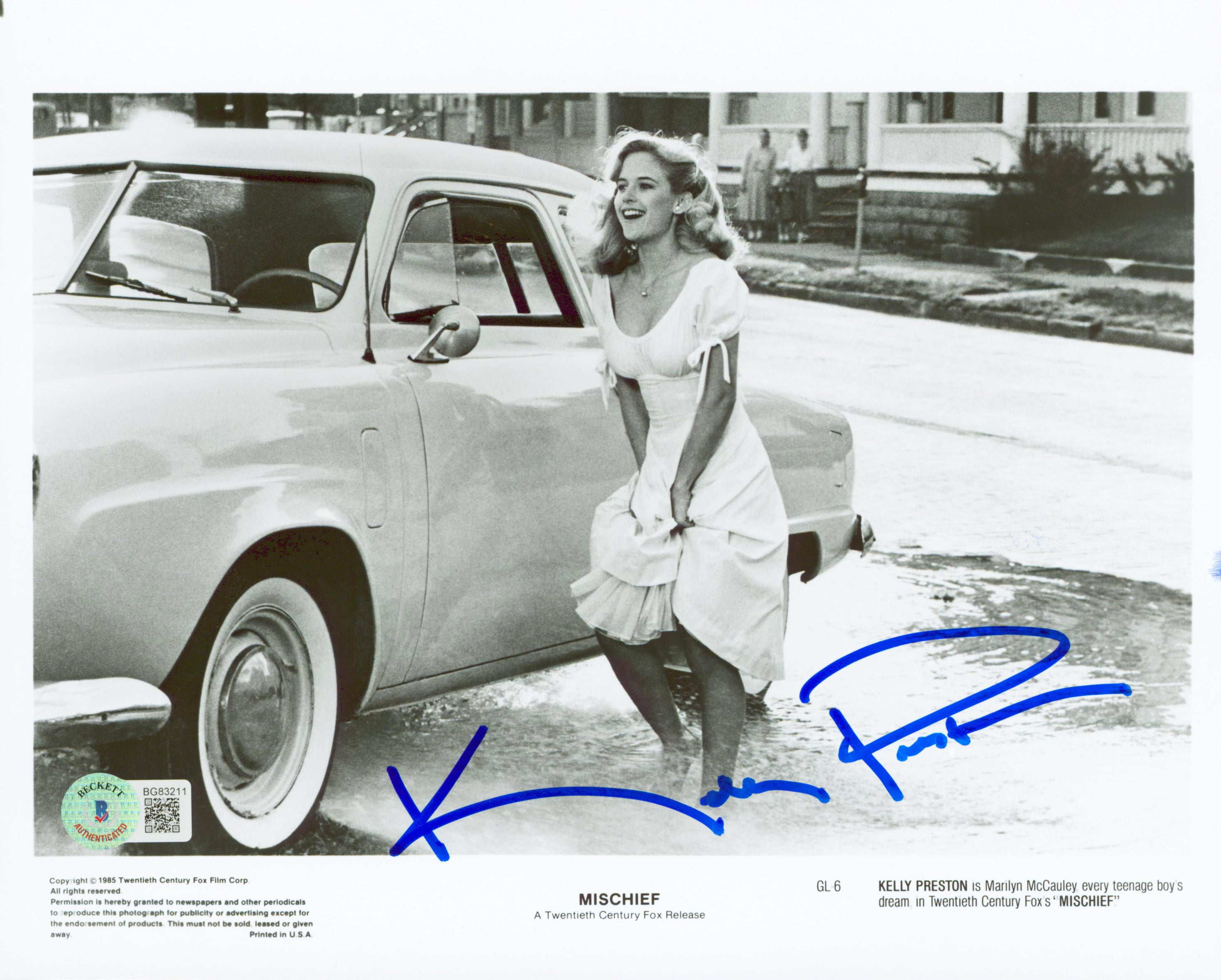Kelly Preston Mischief Authentic Signed 8x10 Photo Autographed BAS #BG83211