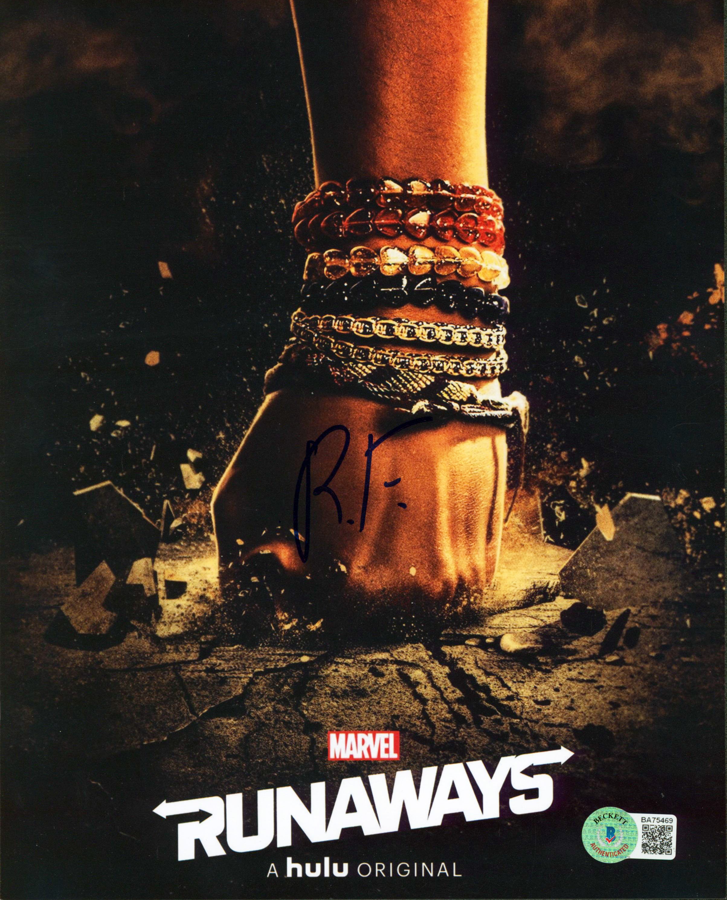 Renzy Feliz Marvel's Runaways Authentic Signed 8x10 Photo BAS #BA75469