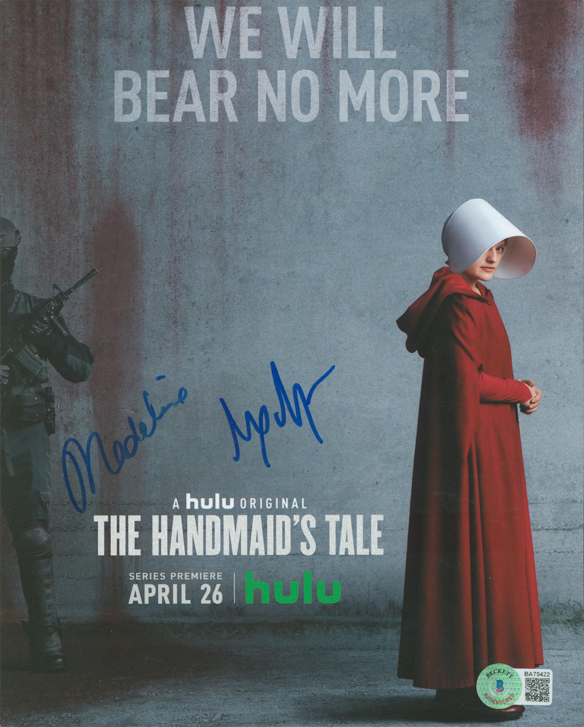 Madeline Brewer & Max Minghella The Handmaid's Tale Signed 8x10 Photo BAS