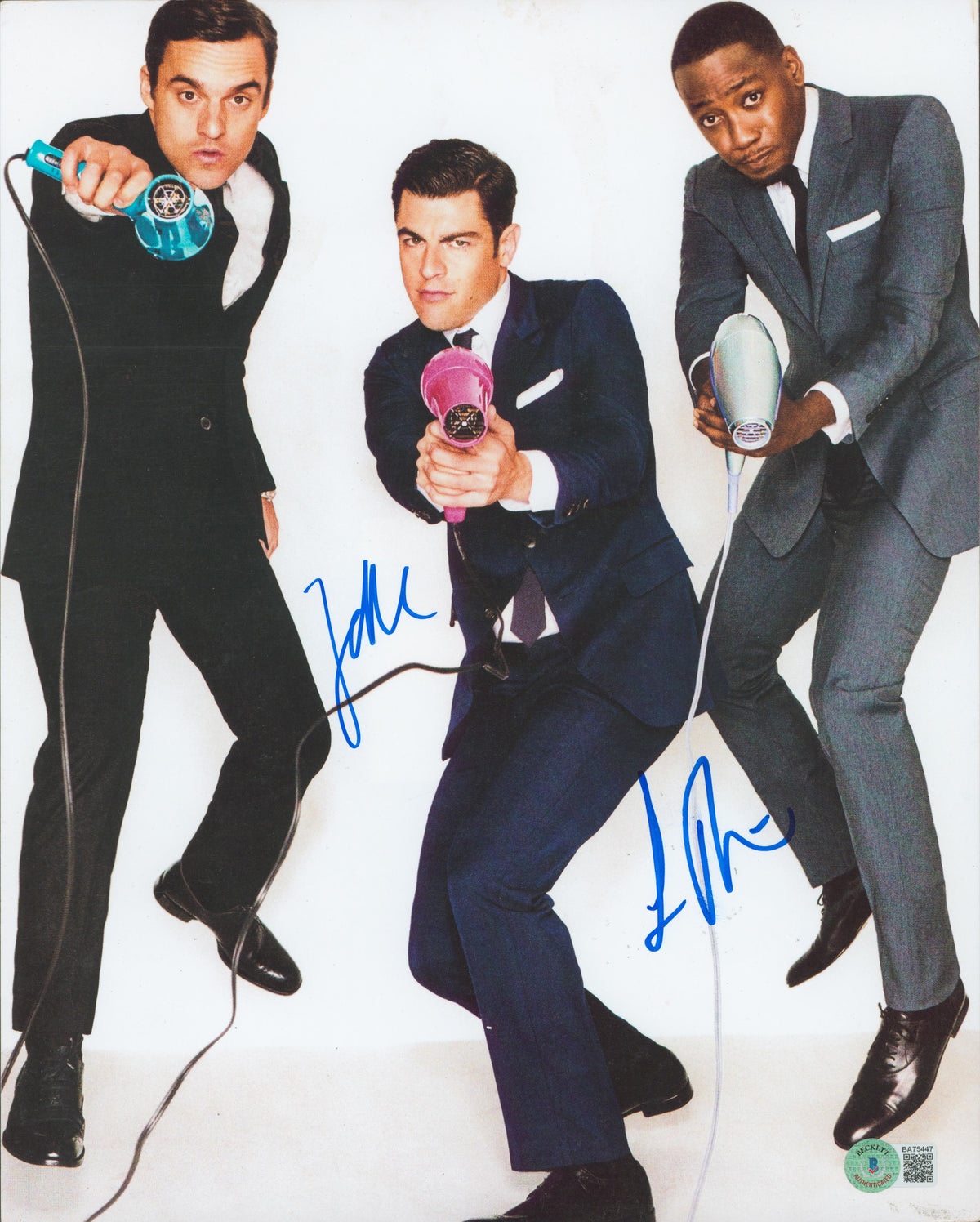 Lemorne Morris & Max Greenfield New Girl Signed 11x14 Photo BAS #BA75447