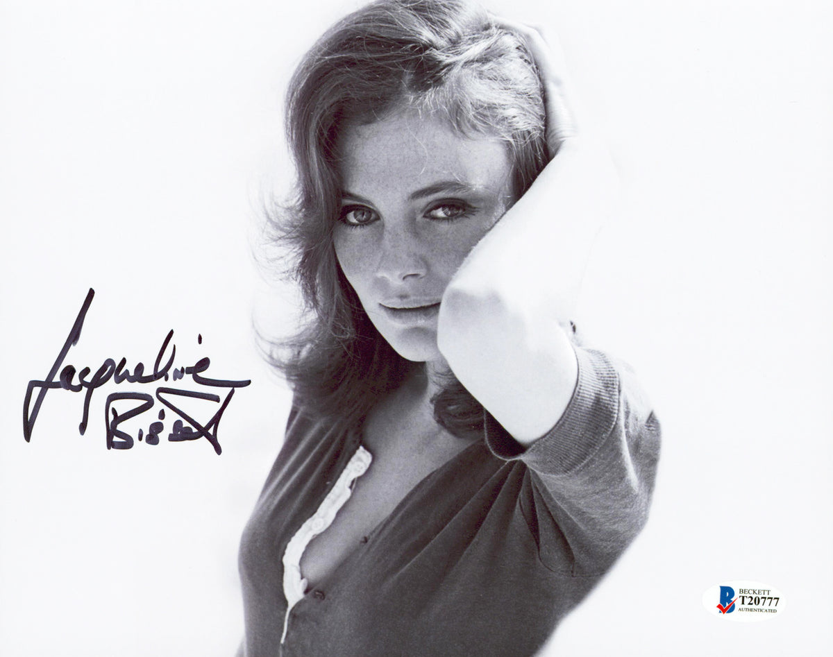Jacqueline Bisset The Deep Signed 8x10 Black & White Sexy Photo BAS #T20777