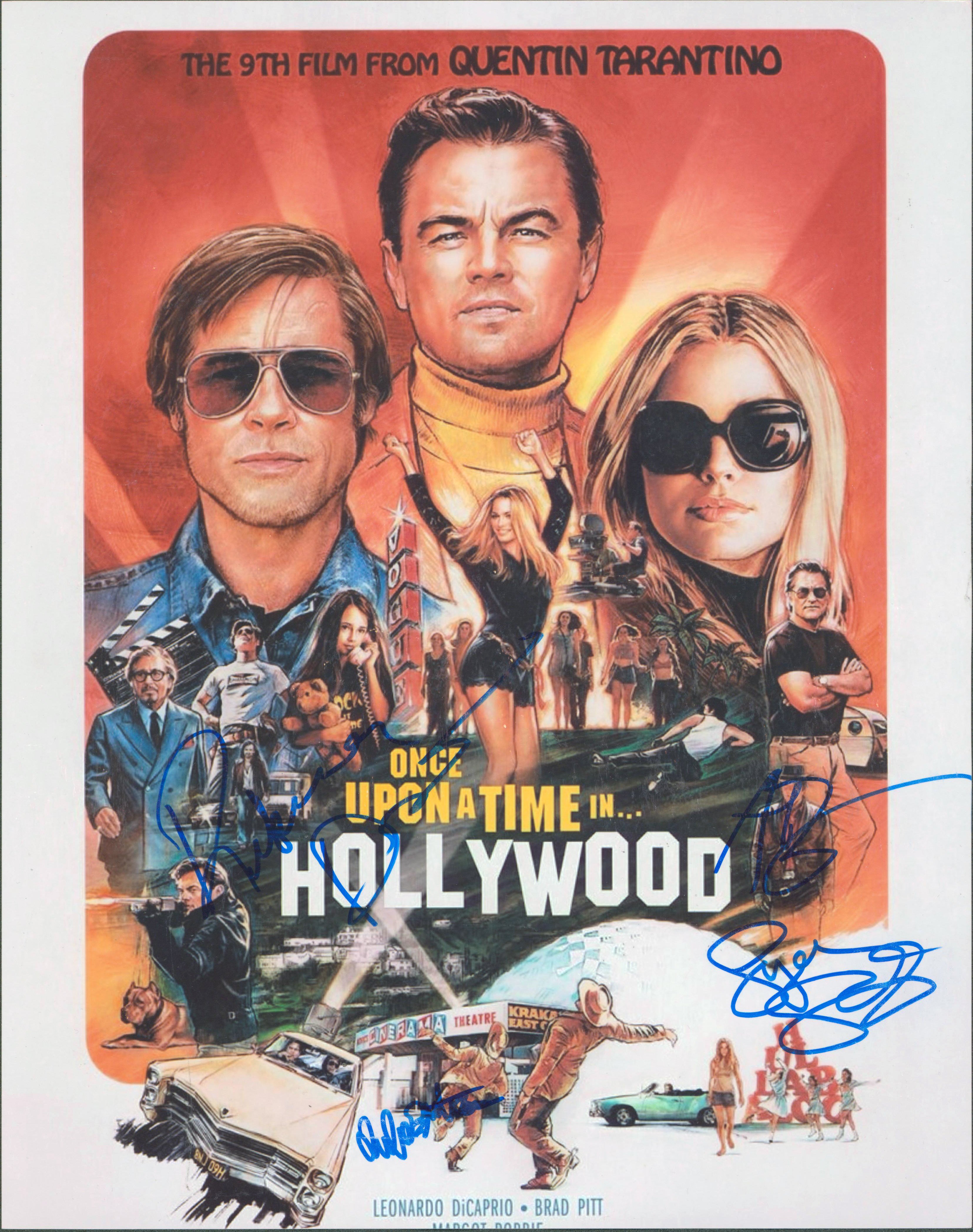 Once Upon a Time in Hollywood (4) Authentic Signed 11x14 Photo BAS #AA03470