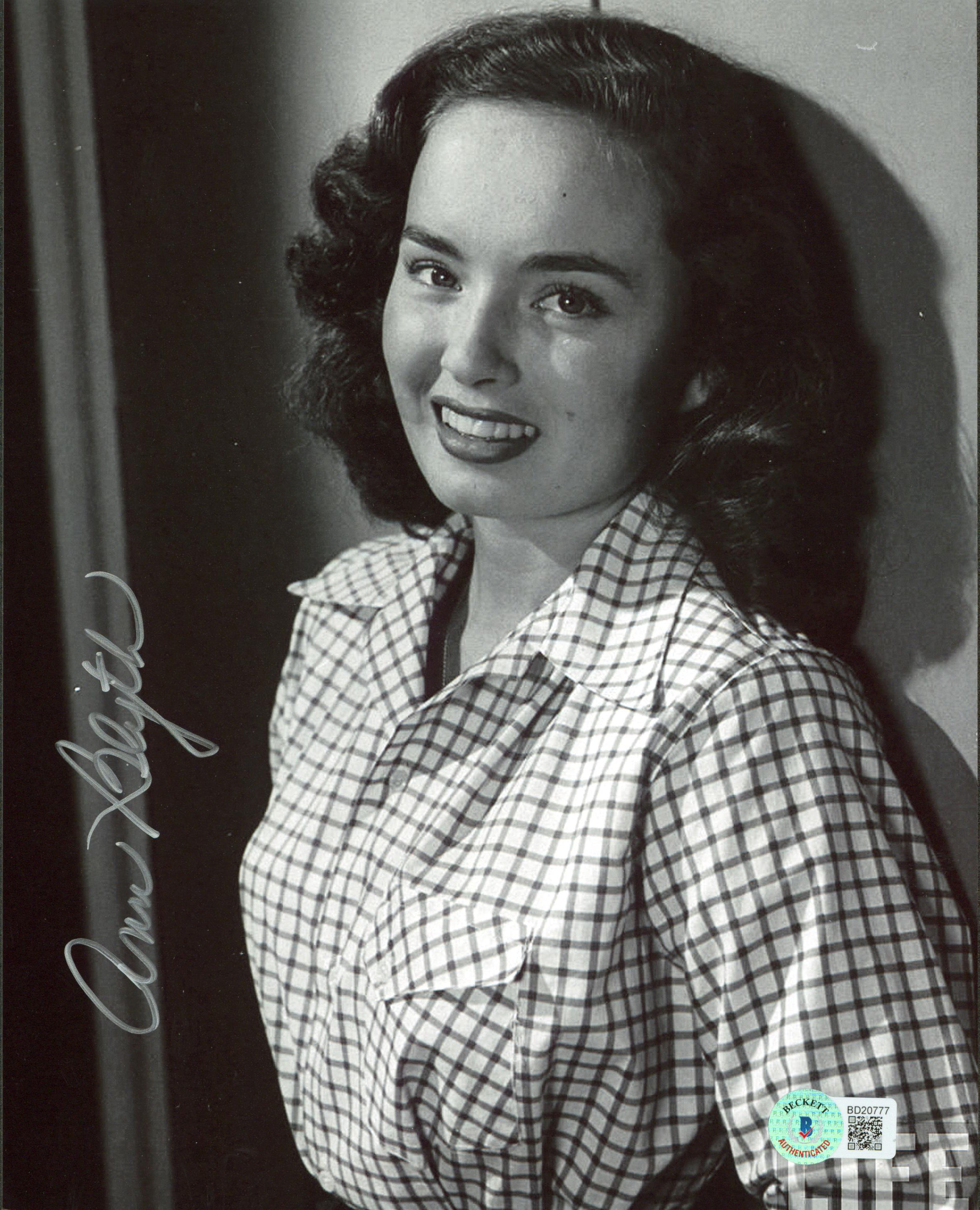 Ann Blyth Our Very Own Authentic Signed 8x10 Black & White Photo BAS #BD20777