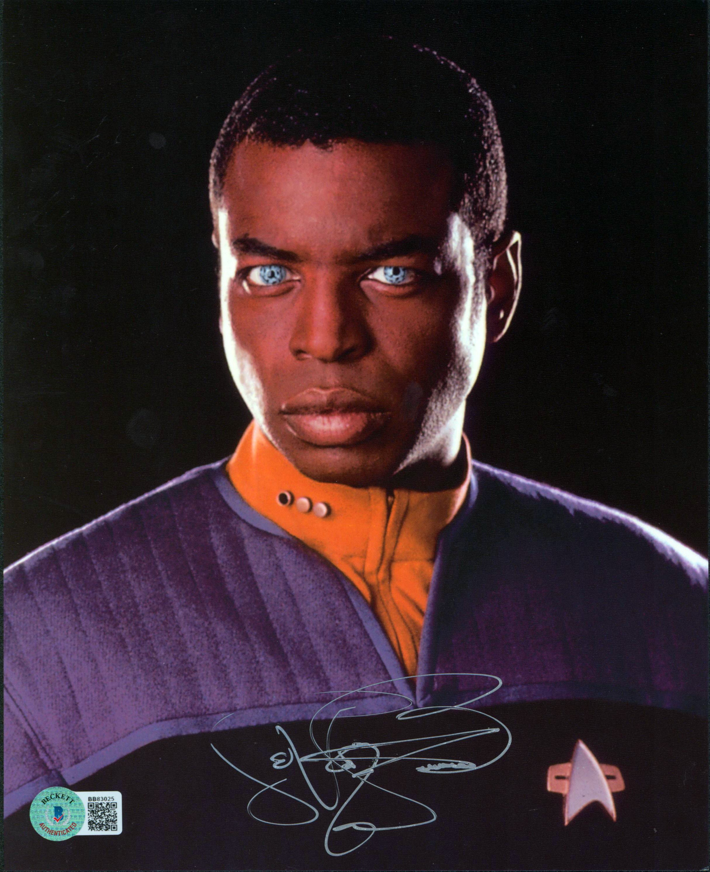 LeVar Burton Star Trek First Contact Signed 8x10 Postcard Photo BAS #BB83025
