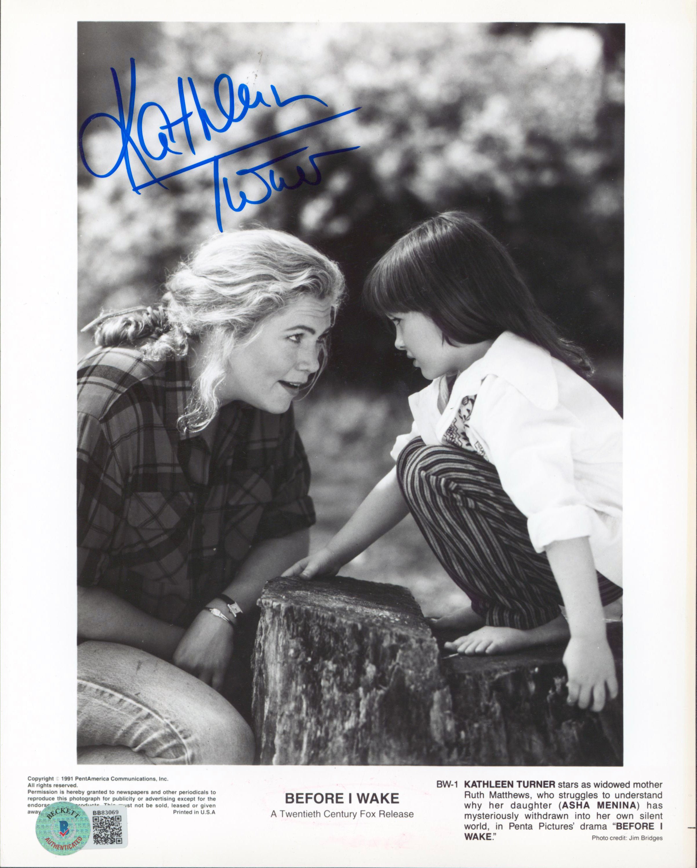 Kathleen Turner Before I Wake Authentic Signed 8x10 Promo Photo BAS #BB83069