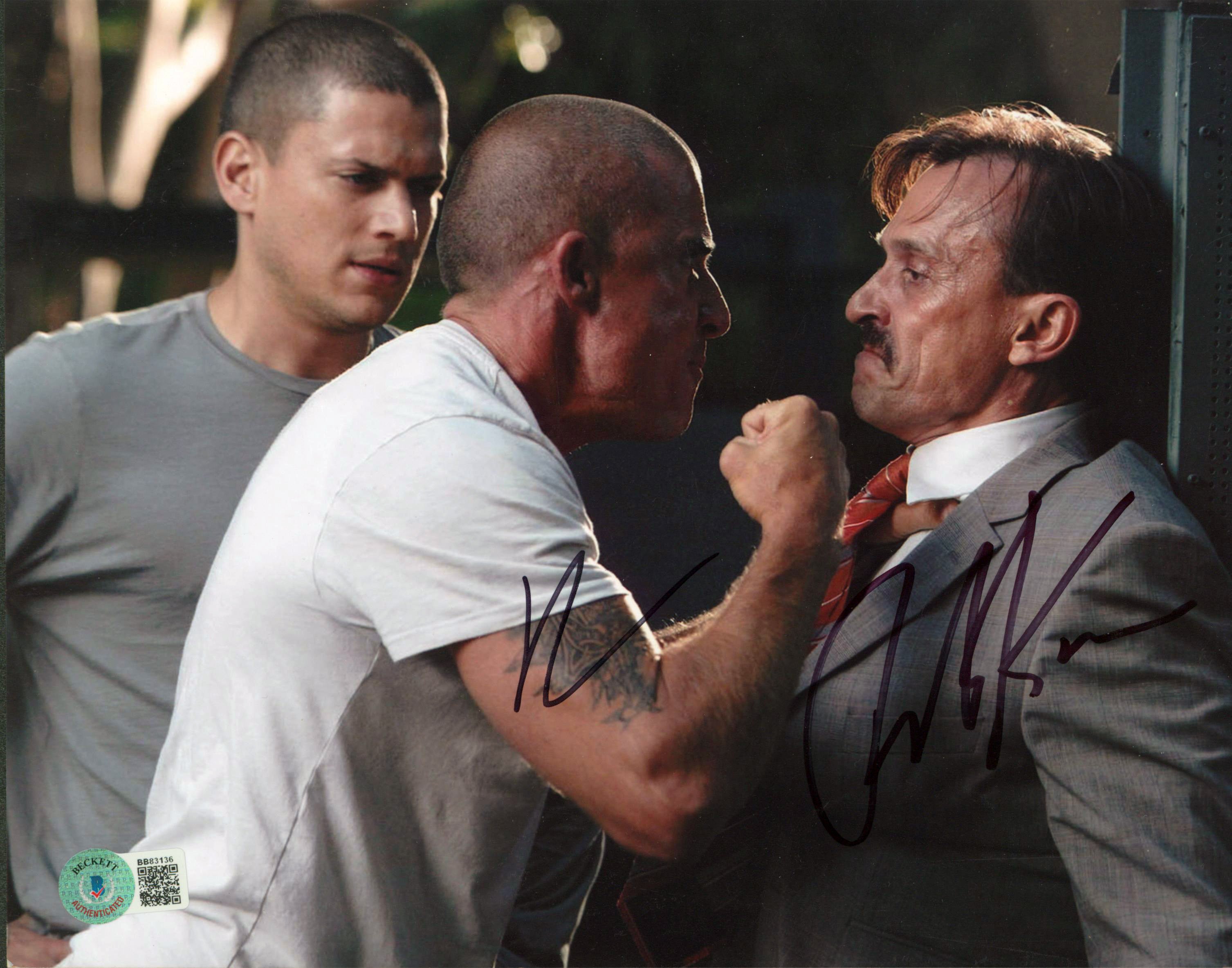 Dominic Purcell & Robert Knepper Prison Break Signed 8x10 Photo BAS #BB83136