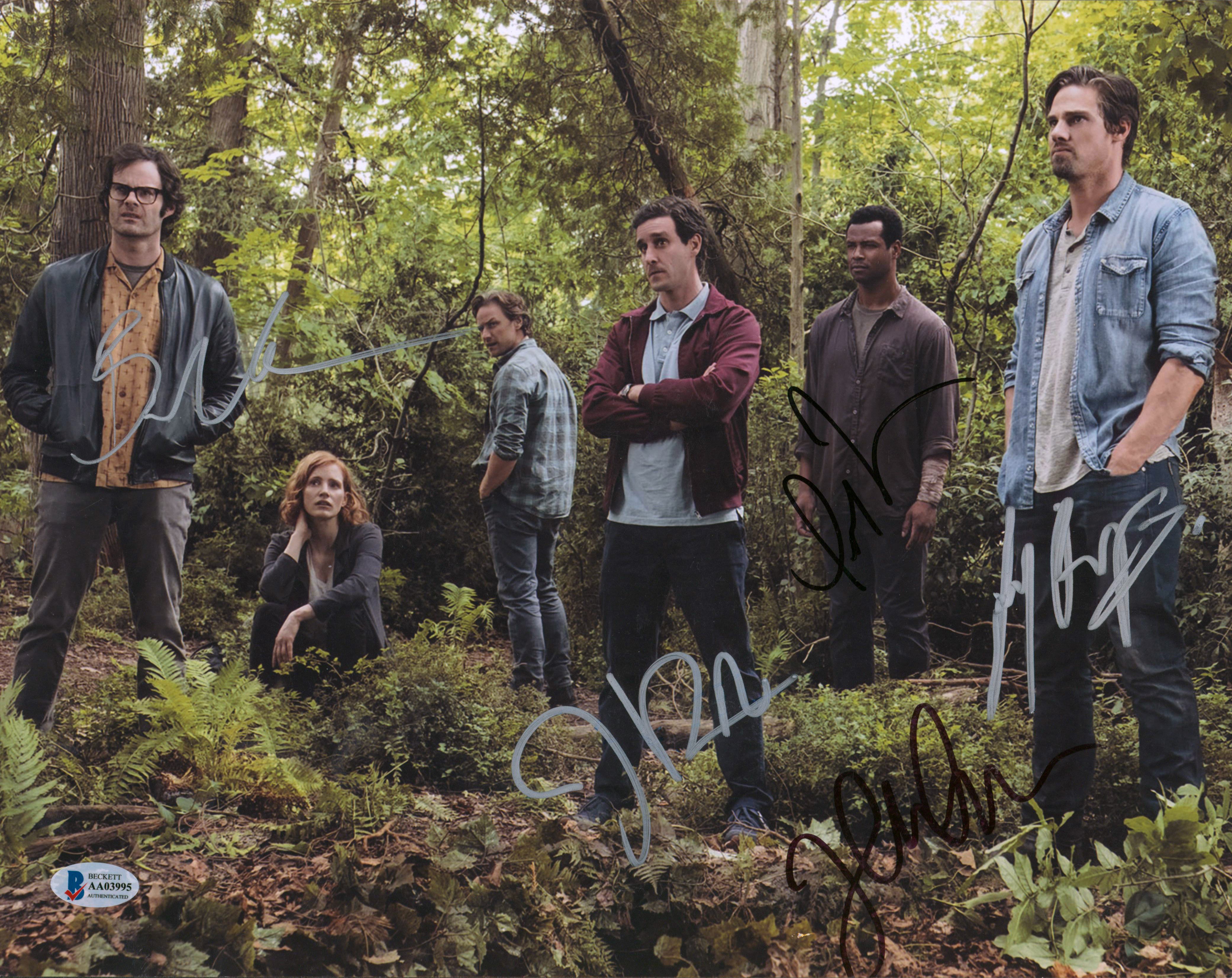 IT Chapter 2 (5) Chastain, Hader, Ransone, Mustafa & Ryan Signed 11x14 Photo BAS
