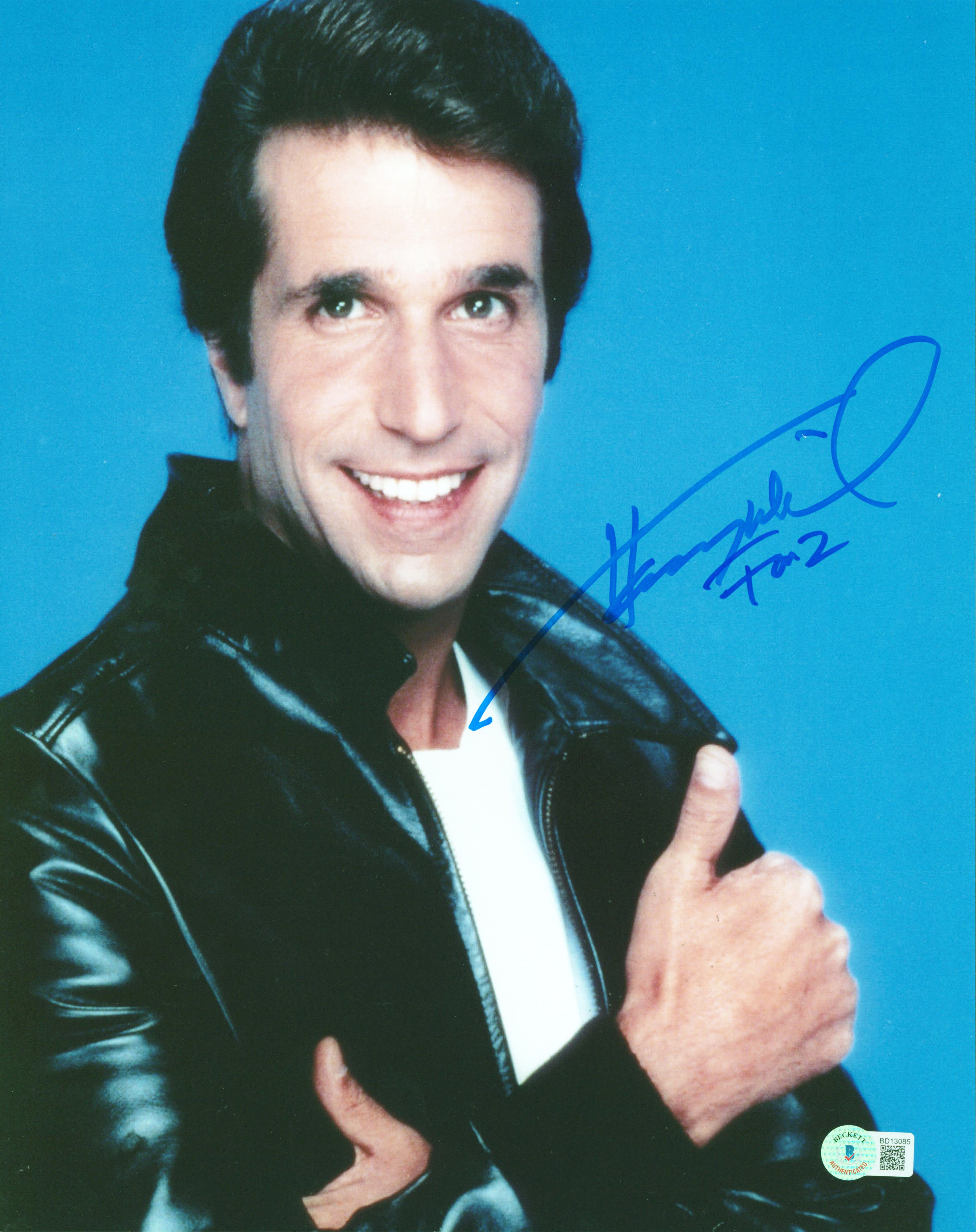 Henry Winkler Happy Days "Fonz" Authentic Signed 11x14 Vertical Photo BAS