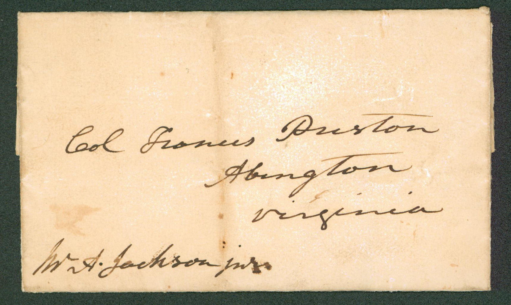 Andrew Jackson Authentic Signed 7.75x12.5 Free Frank Autographed BAS #AB14355